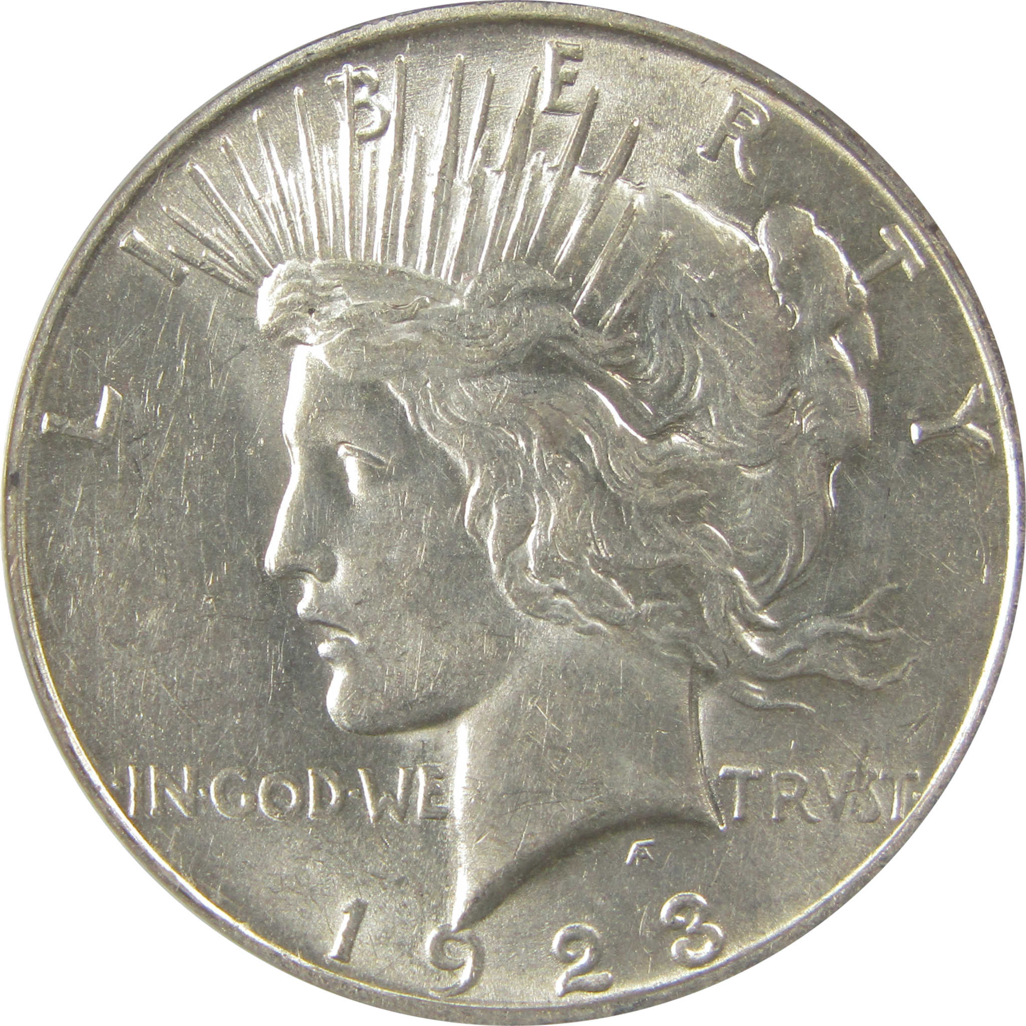 1923 D Peace Dollar AU 58 ANACS Silver $1 Coin SKU:I22190