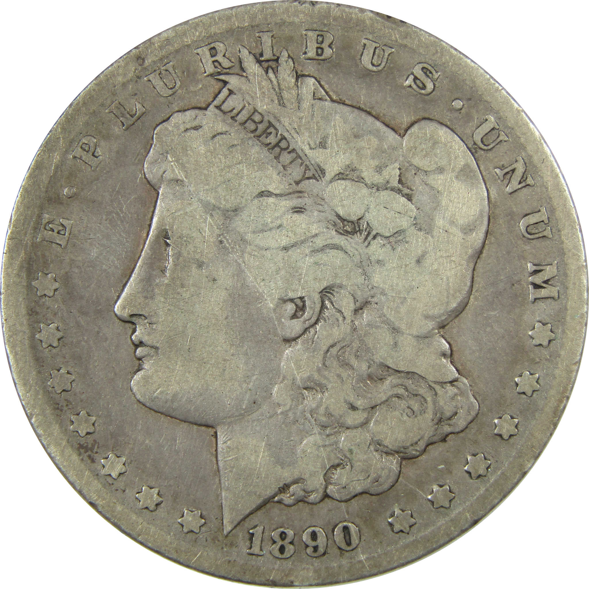 1890 CC Morgan Silver Dollar VG Very Good Details $1 Coin SKU:CP1362 - Morgan coin - Morgan silver dollar - Morgan silver dollar for sale - Profile Coins &amp; Collectibles