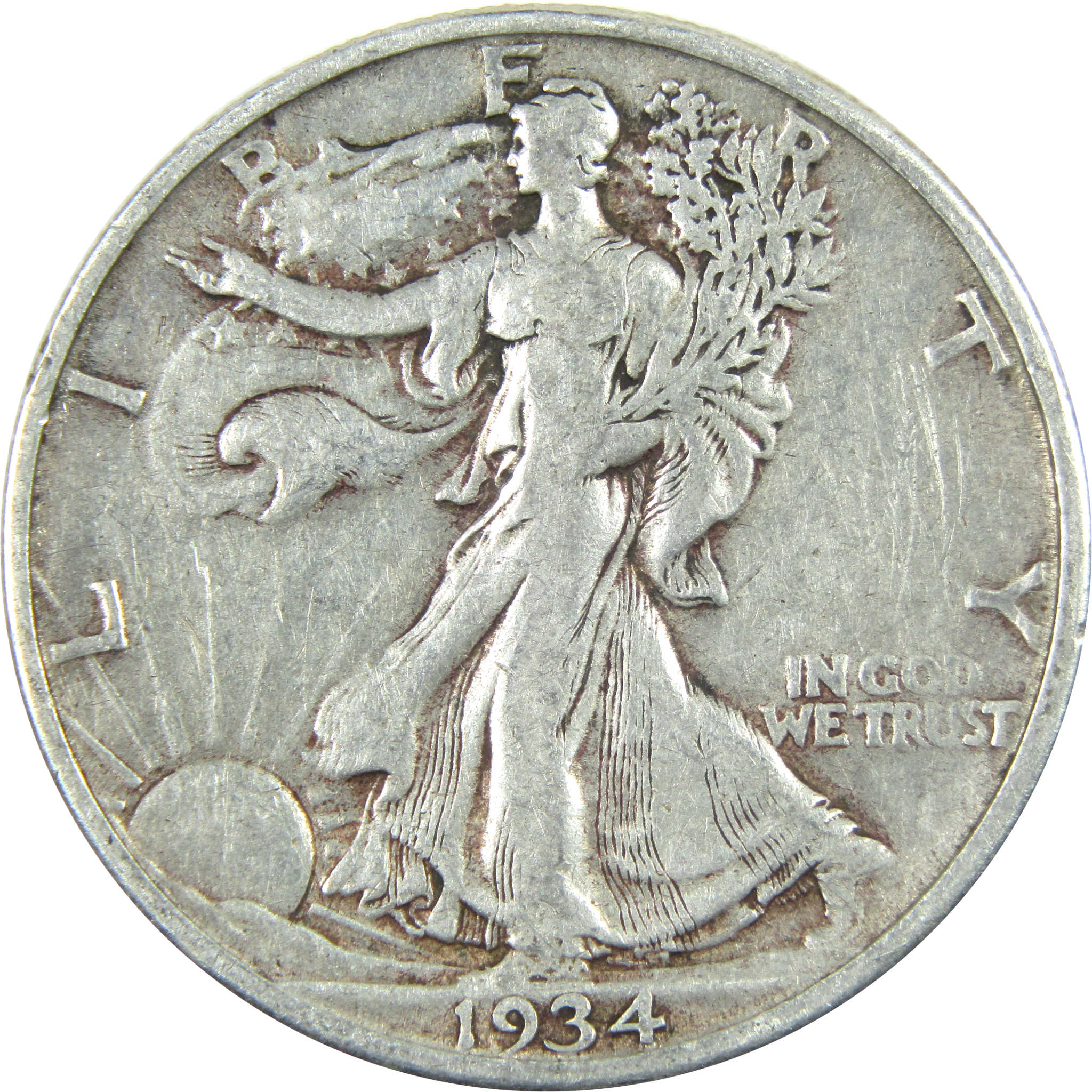 1934 S Liberty Walking Half Dollar VF Very Fine Silver 50c SKU:I14492