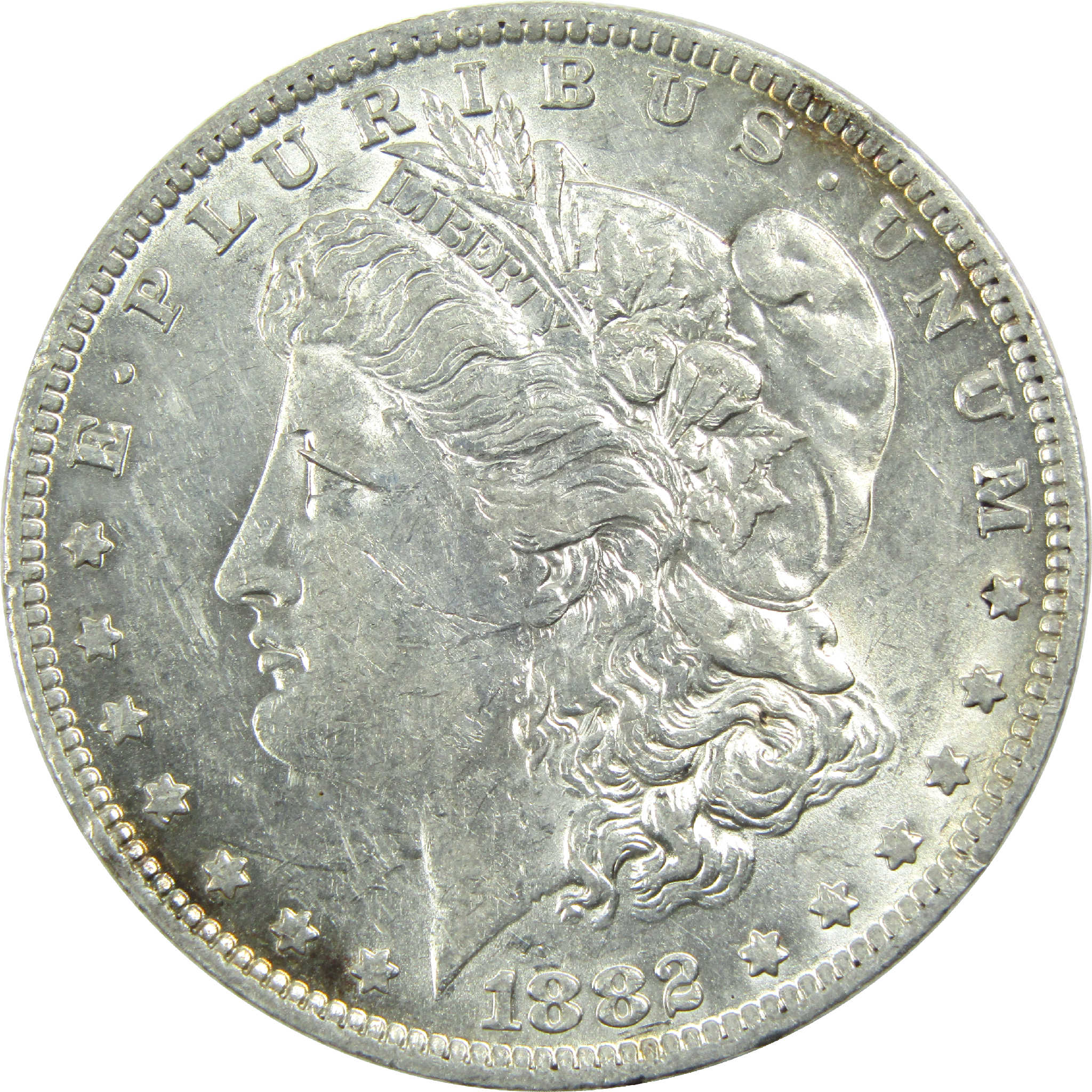 1882 O/S Morgan Dollar AU About Uncirculated Silver $1 Coin SKU:I13591 - Morgan coin - Morgan silver dollar - Morgan silver dollar for sale - Profile Coins &amp; Collectibles