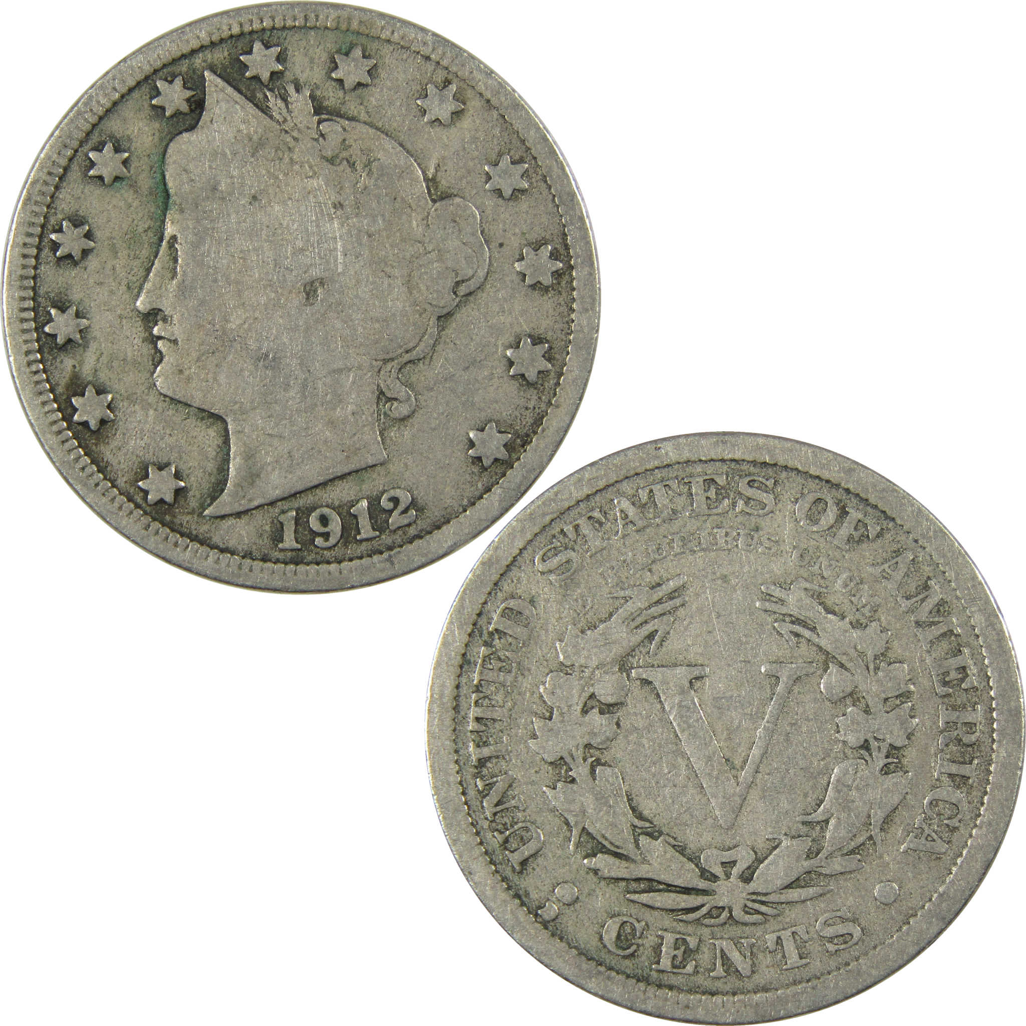 1912 D Liberty Head V Nickel G Good 5c Coin SKU:I27054