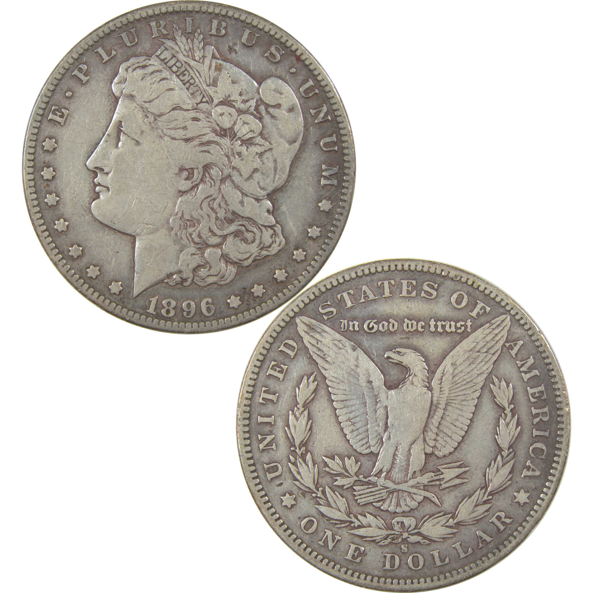 1896 S Morgan Dollar VF Very Fine Silver $1 Coin SKU:I22457 - Morgan coin - Morgan silver dollar - Morgan silver dollar for sale - Profile Coins &amp; Collectibles