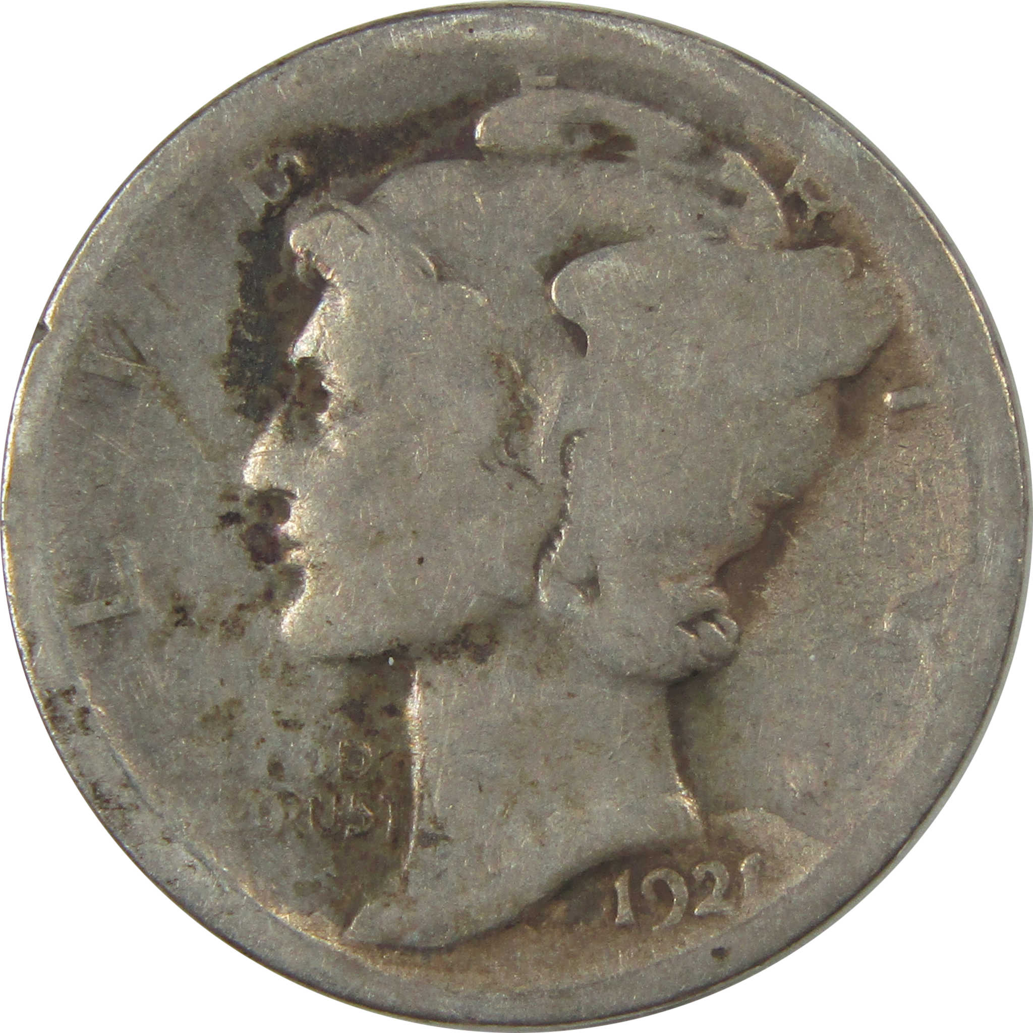1921 Mercury Dime G Good Details Silver 10c Coin SKU:I22417