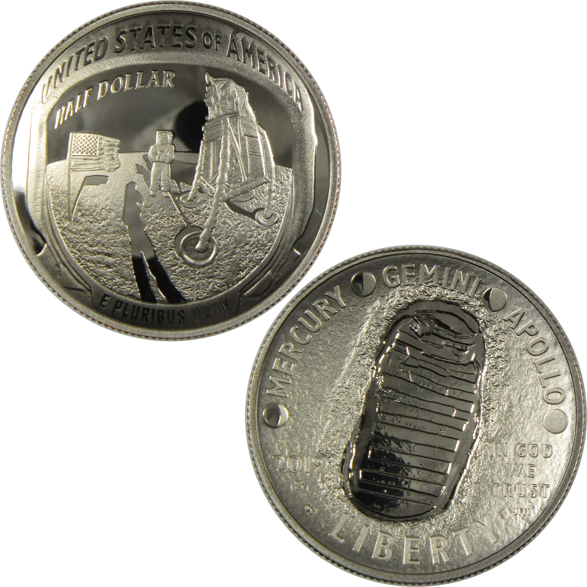 2019 S Apollo 11 50th Anniversary Commemorative Clad Half Dollar Proof