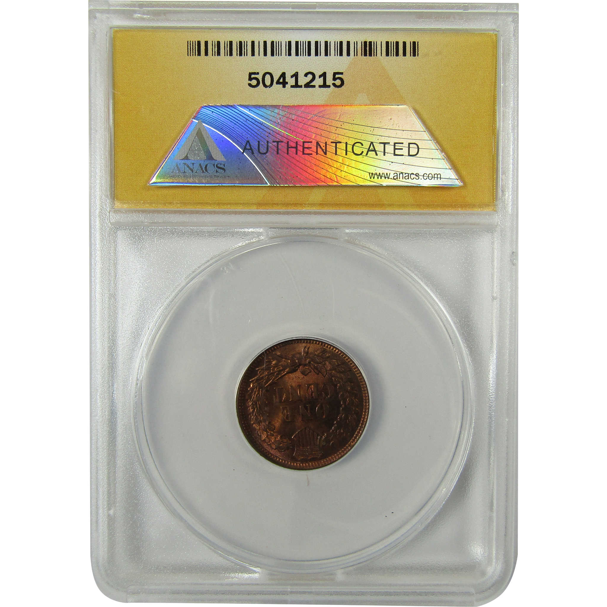 1907 Indian Head Cent MS 63 RB ANACS Uncirculated Penny SKU:I28394