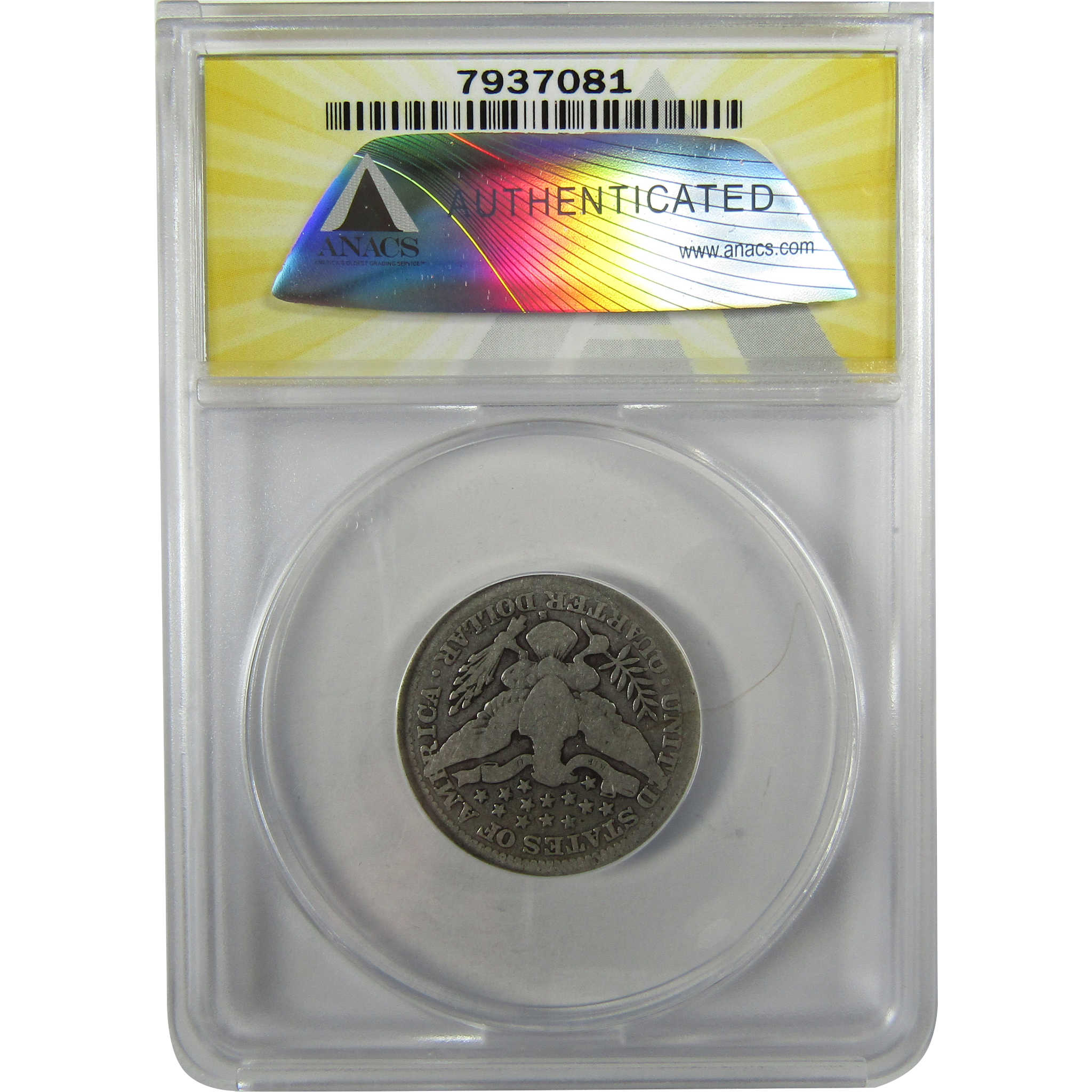 1908 S Barber Silver Quarter G 6 ANACS 25c Coin Collectible SKU:I28021