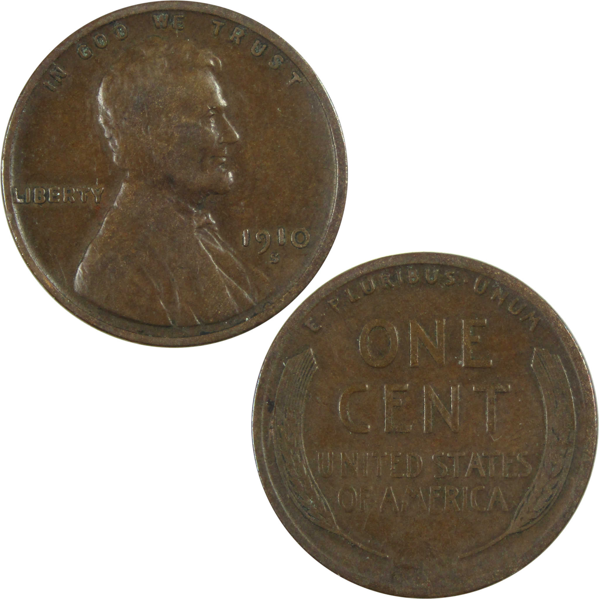 1910 S Lincoln Wheat Cent VF Very Fine Penny 1c Coin SKU:I14336