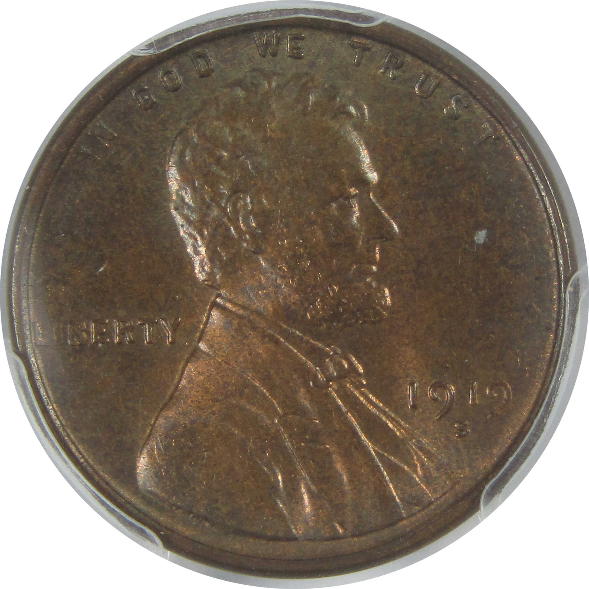 1919 S Lincoln Wheat Cent MS 64 BN PCGS Penny 1c Uncirculated Coin