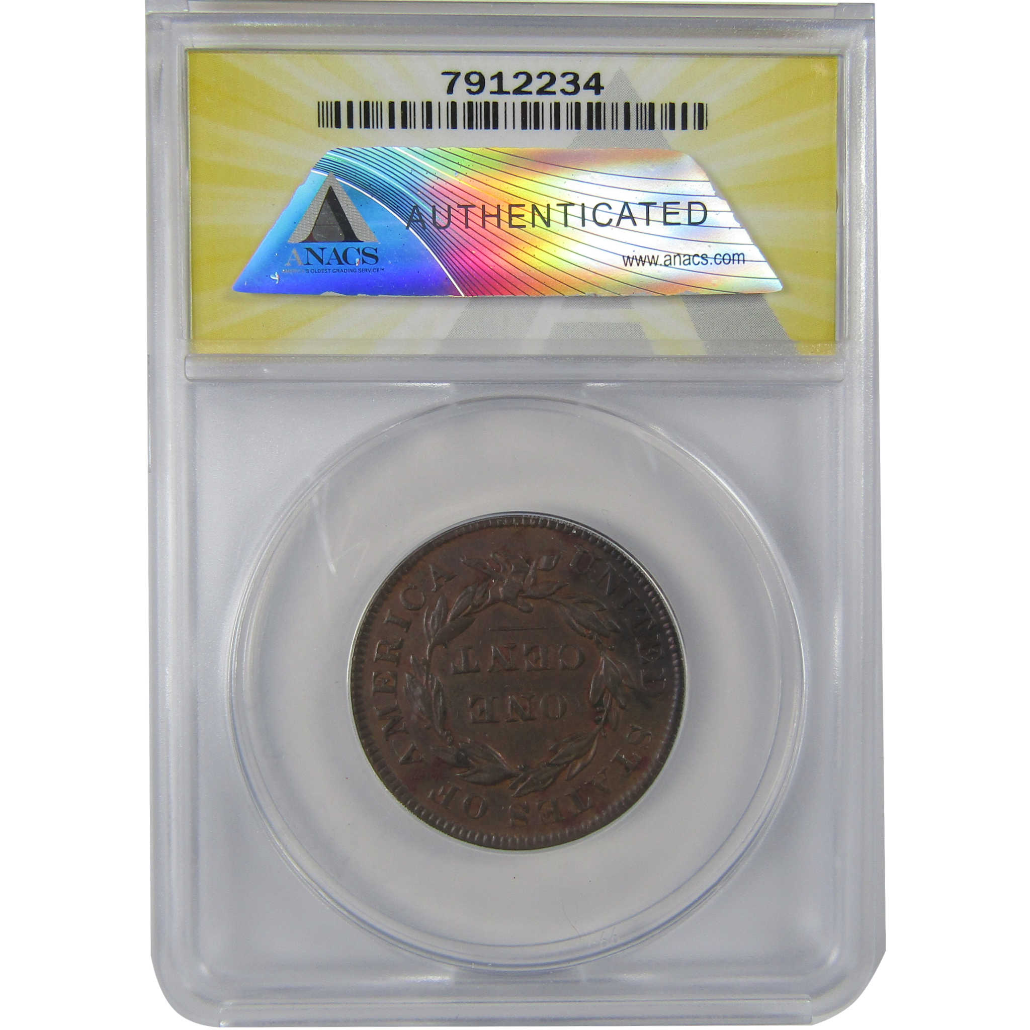 1835 Head of 1836 Coronet Head Large Cent EF 45 ANACS SKU:CPC1140
