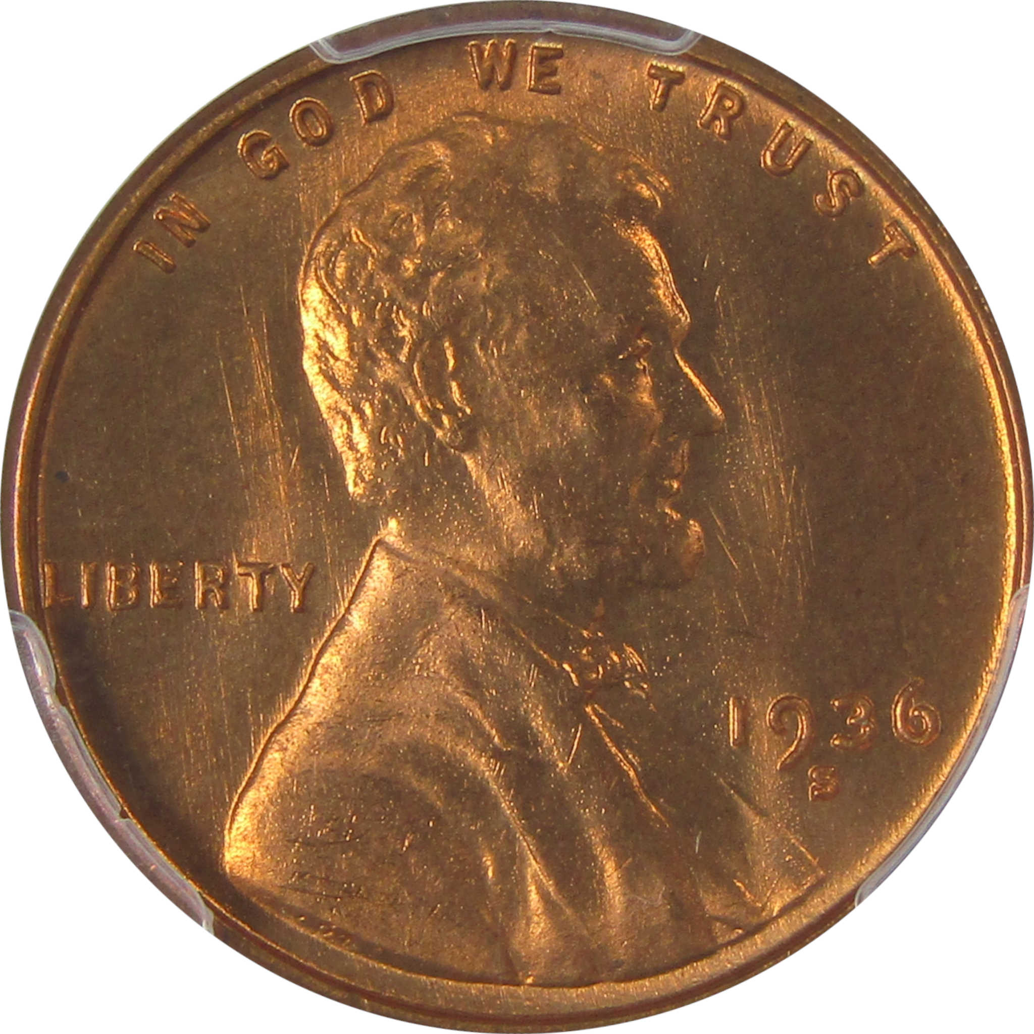 1936 S Lincoln Wheat Cent MS 67 RD PCGS Penny Uncirculated SKU:I23338