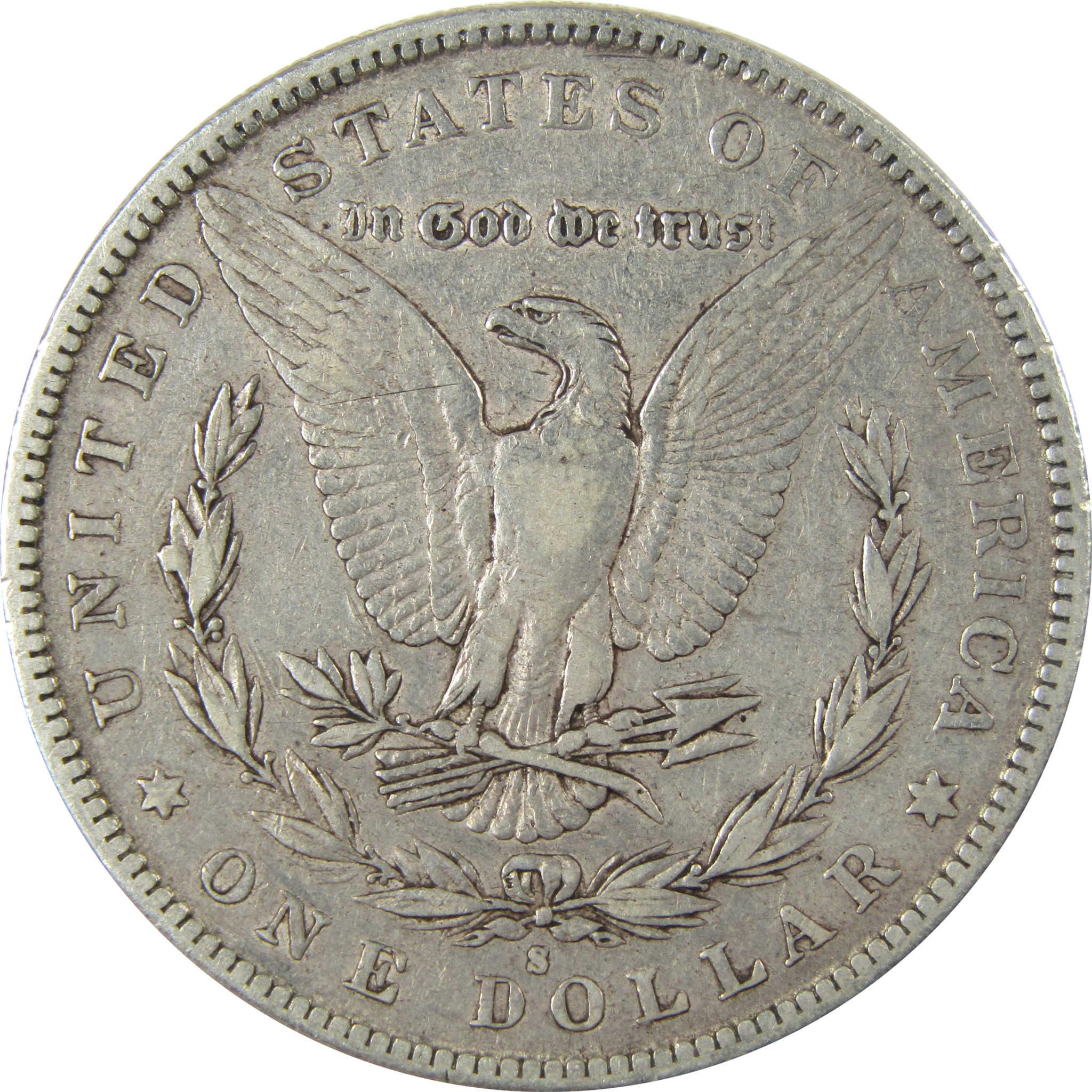 1884 S Morgan Silver Dollar VF Very Fine $1 Coin SKU:I25908 - Morgan coin - Morgan silver dollar - Morgan silver dollar for sale - Profile Coins &amp; Collectibles