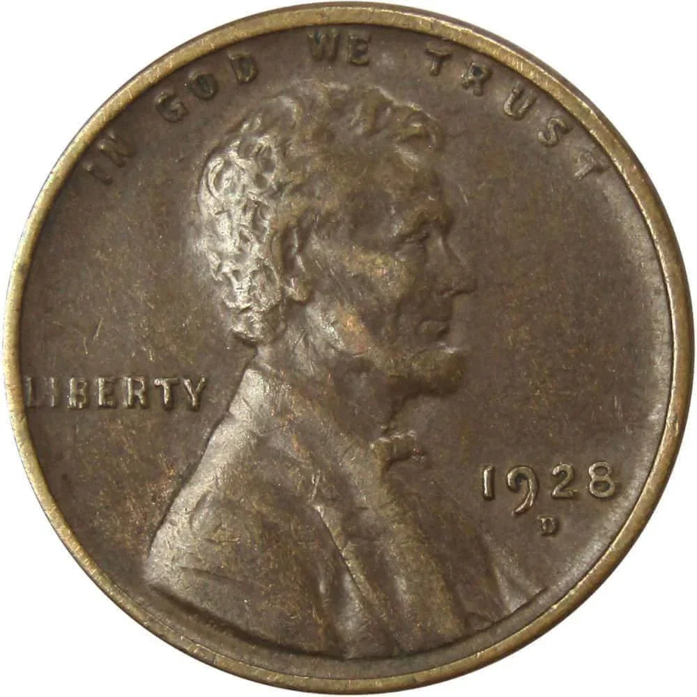 1928 D Lincoln Wheat Cent XF EF Extremely Fine Penny 1c Coin