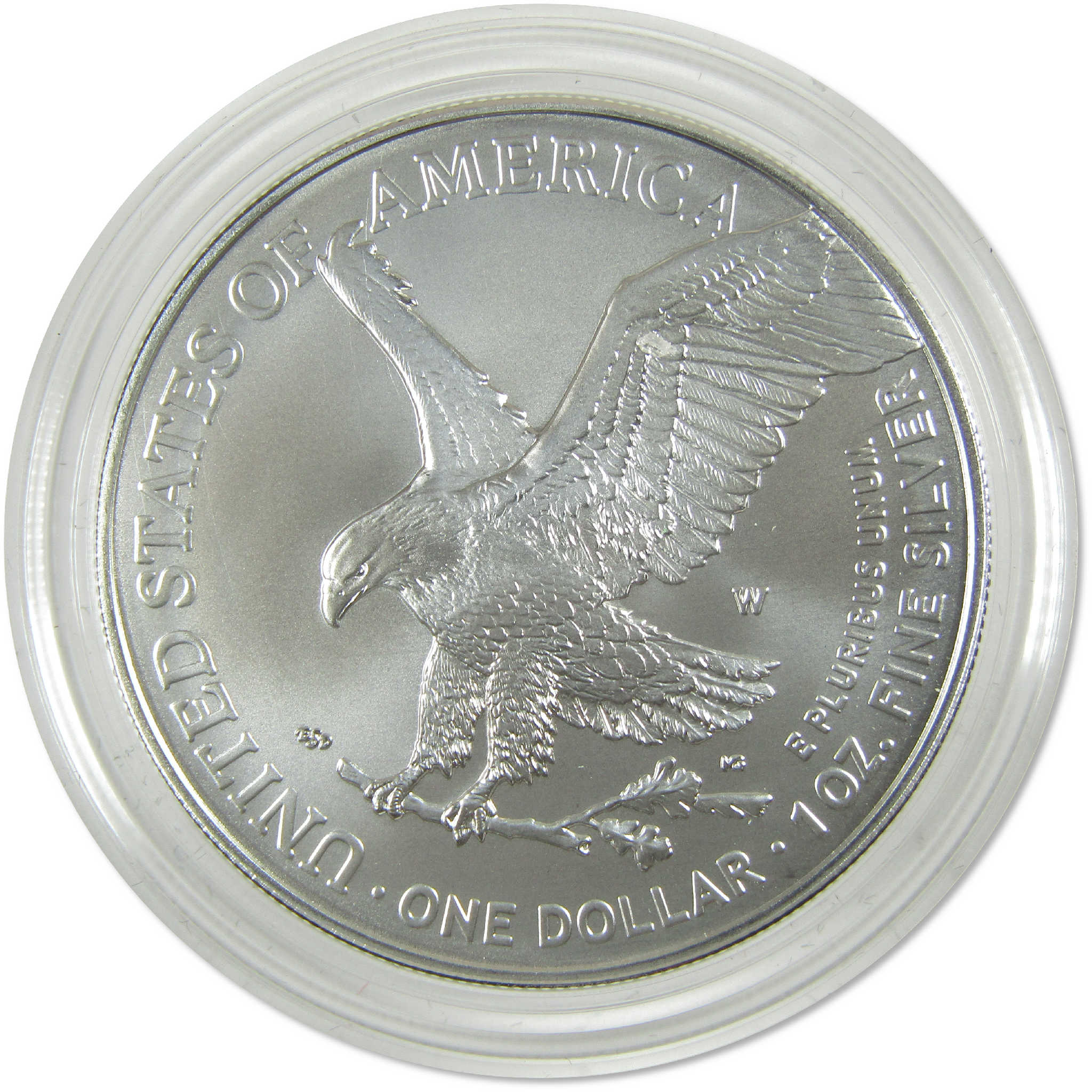 2025 W American Silver Eagle Uncirculated Bullion Burnished OGP COA