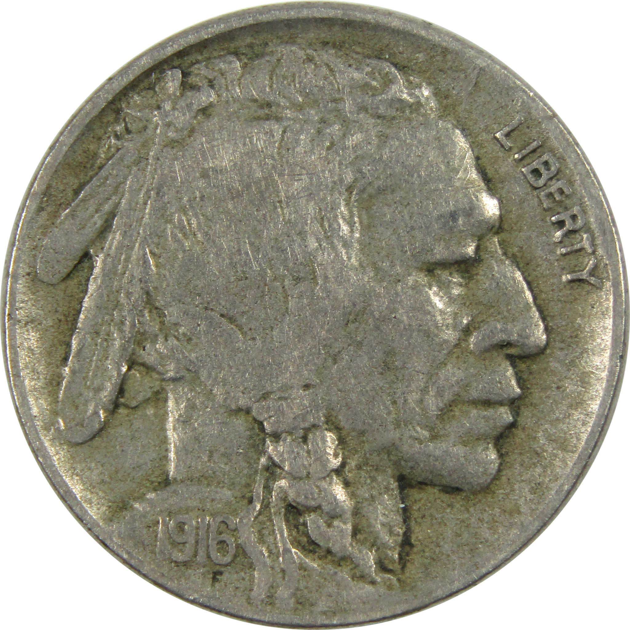 1916 D Indian Head Buffalo Nickel XF EF Extremely Fine 5c SKU:I14780