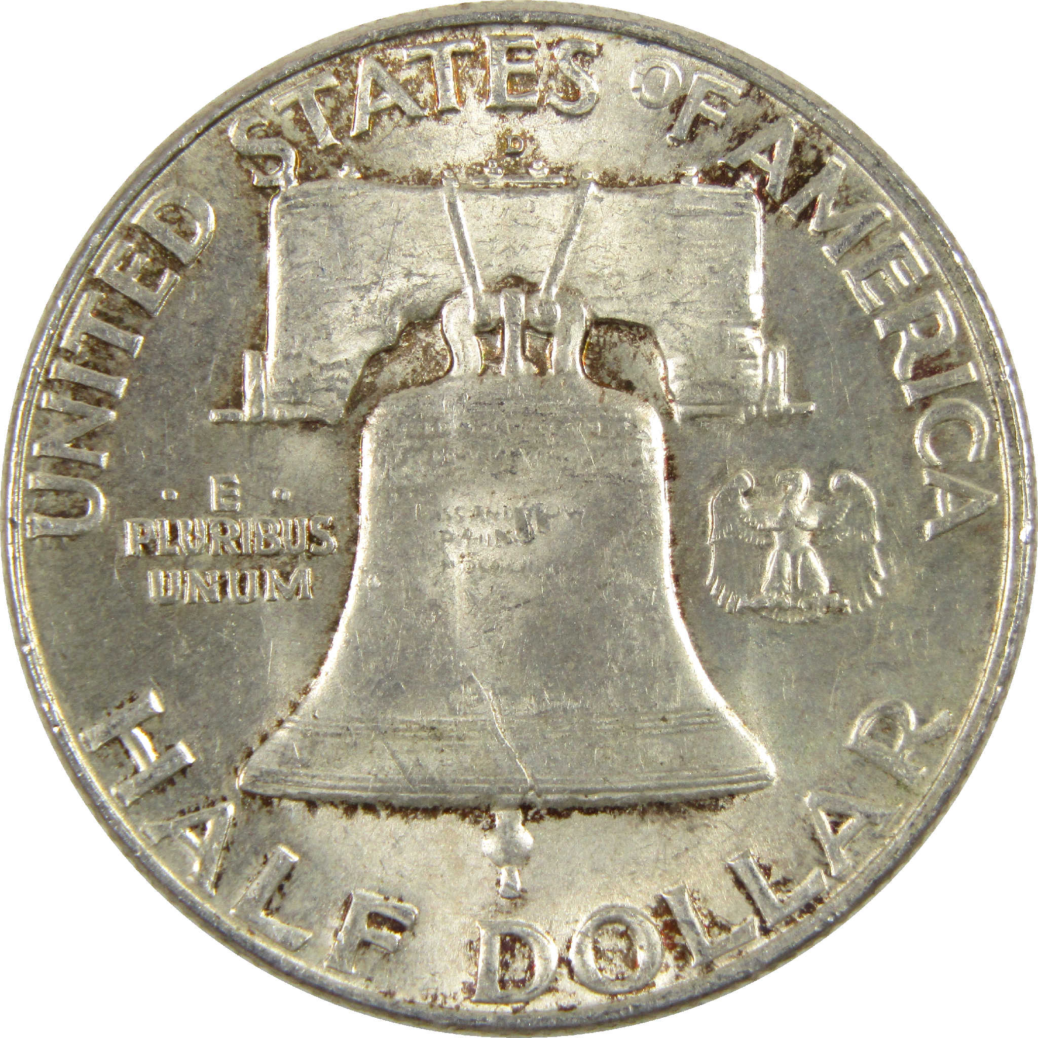 1954 D Franklin Half Dollar AU About Uncirculated Silver 50c Coin