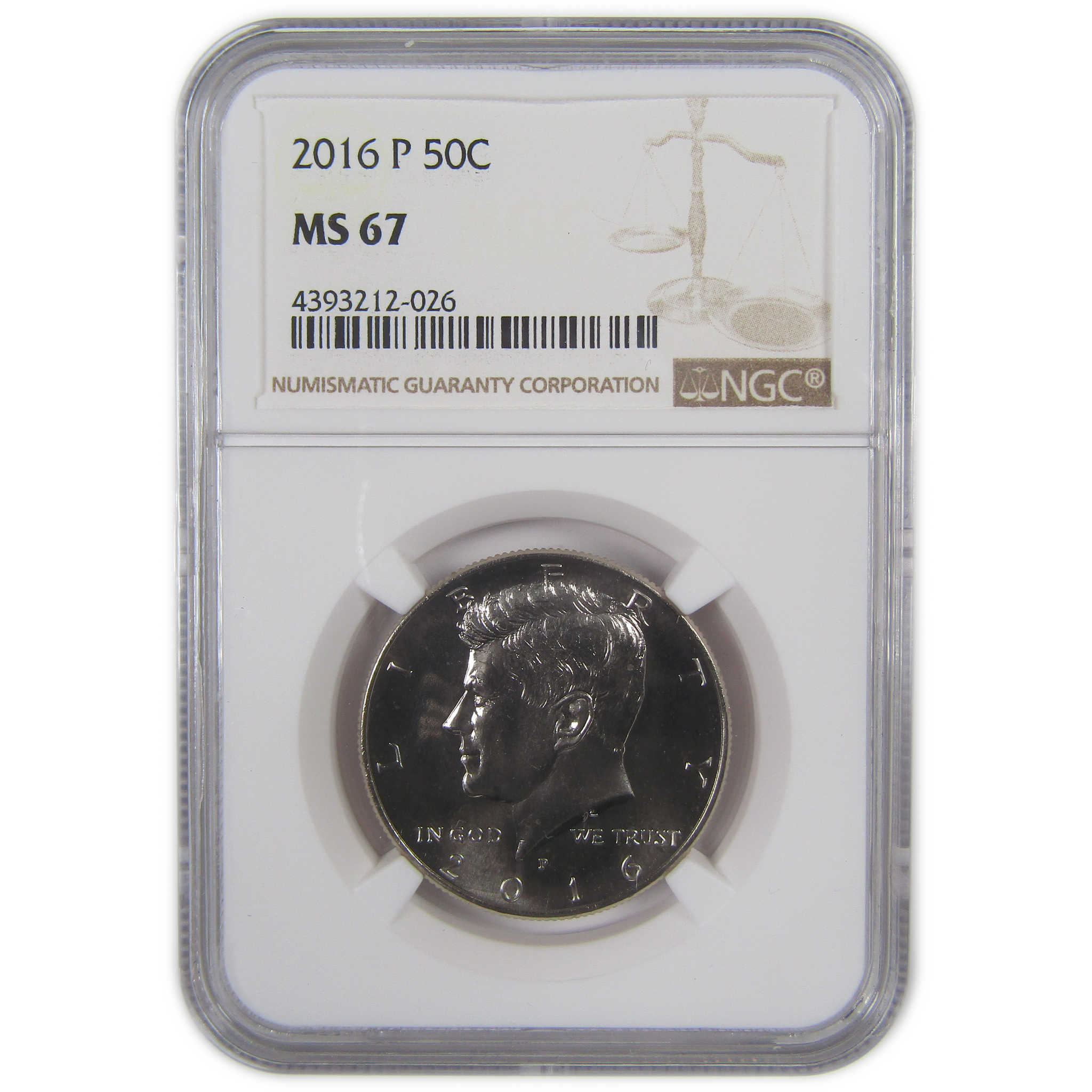 2016 P Kennedy Half Dollar MS 67 NGC Clad Uncirculated 50c SKU:CPC9758