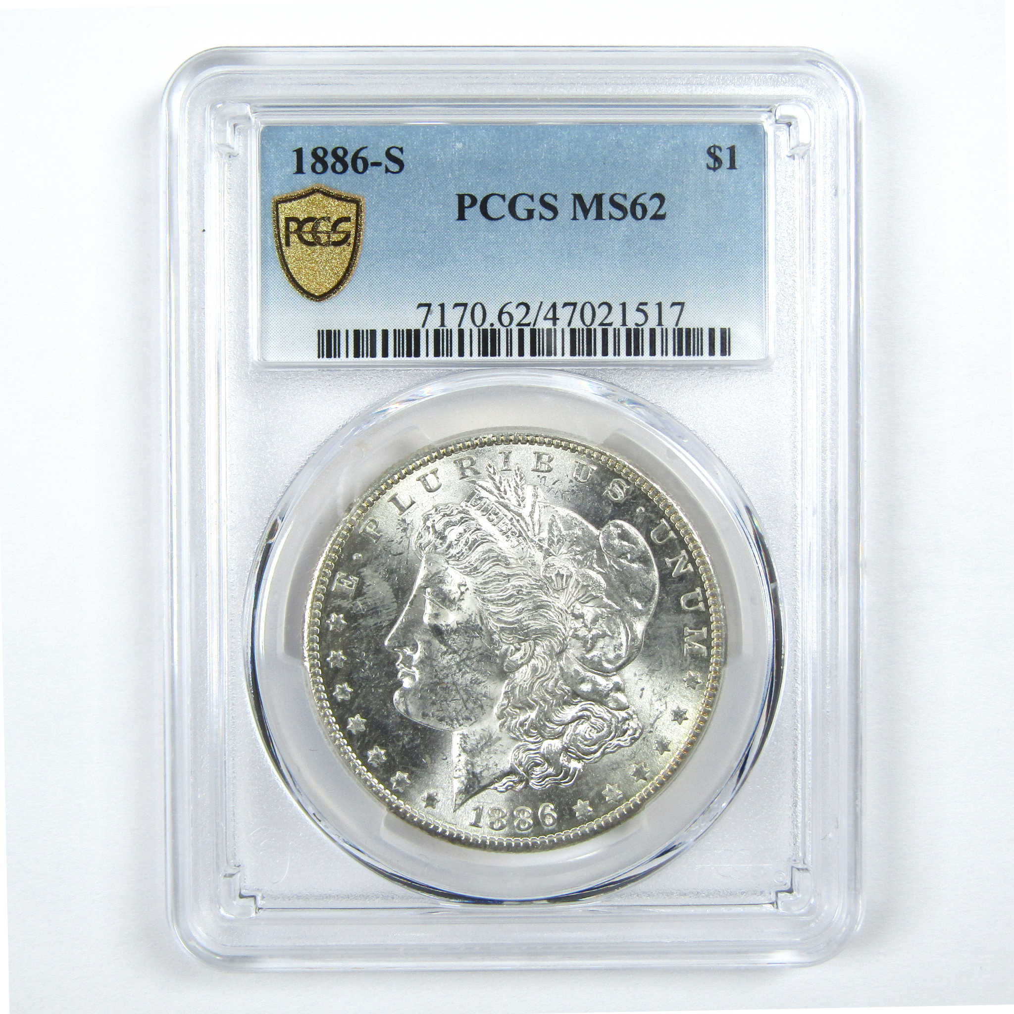1886 S Morgan Dollar MS 62 PCGS Silver $1 Uncirculated Coin SKU:I13389