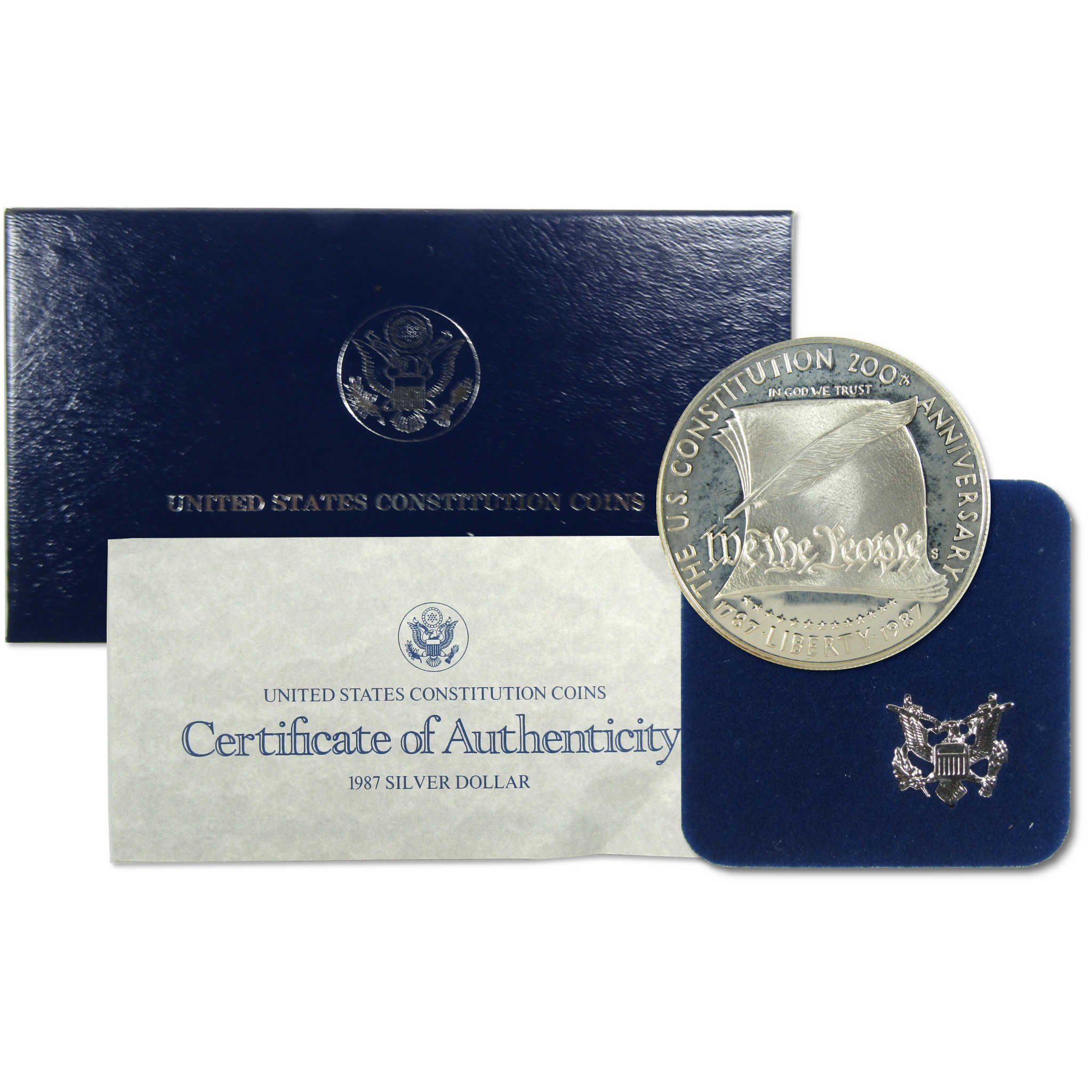 1987 S U.S. Constitution Commemorative Silver Dollar Proof SKU:CP321