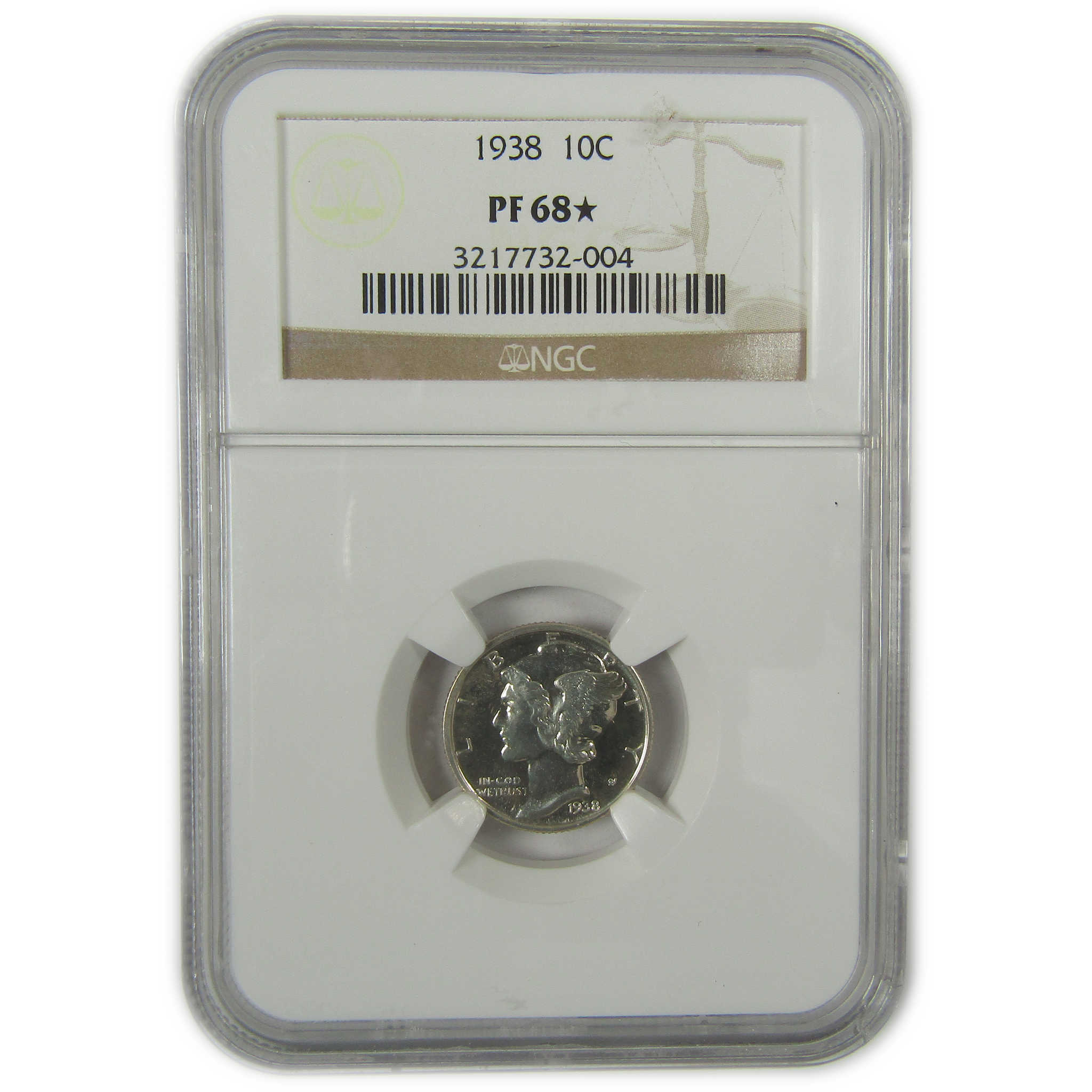 1938 Mercury Dime PF 68* NGC Silver Proof 10c Coin SKU:I19883