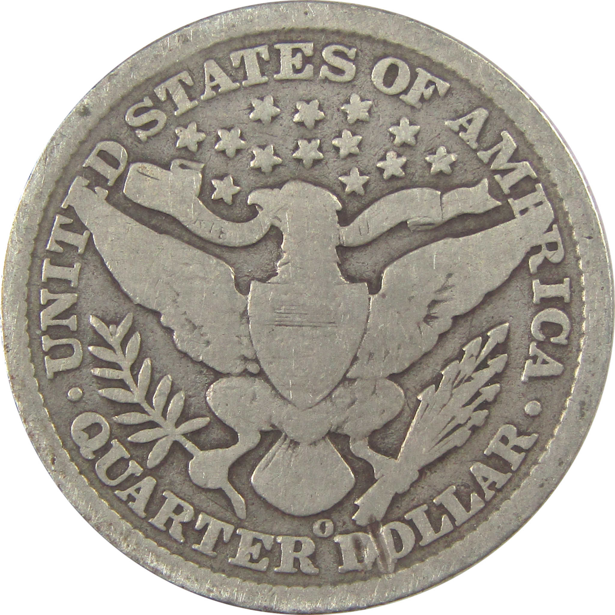 1896 O Barber Quarter G Good Silver 25c Coin SKU:I21864