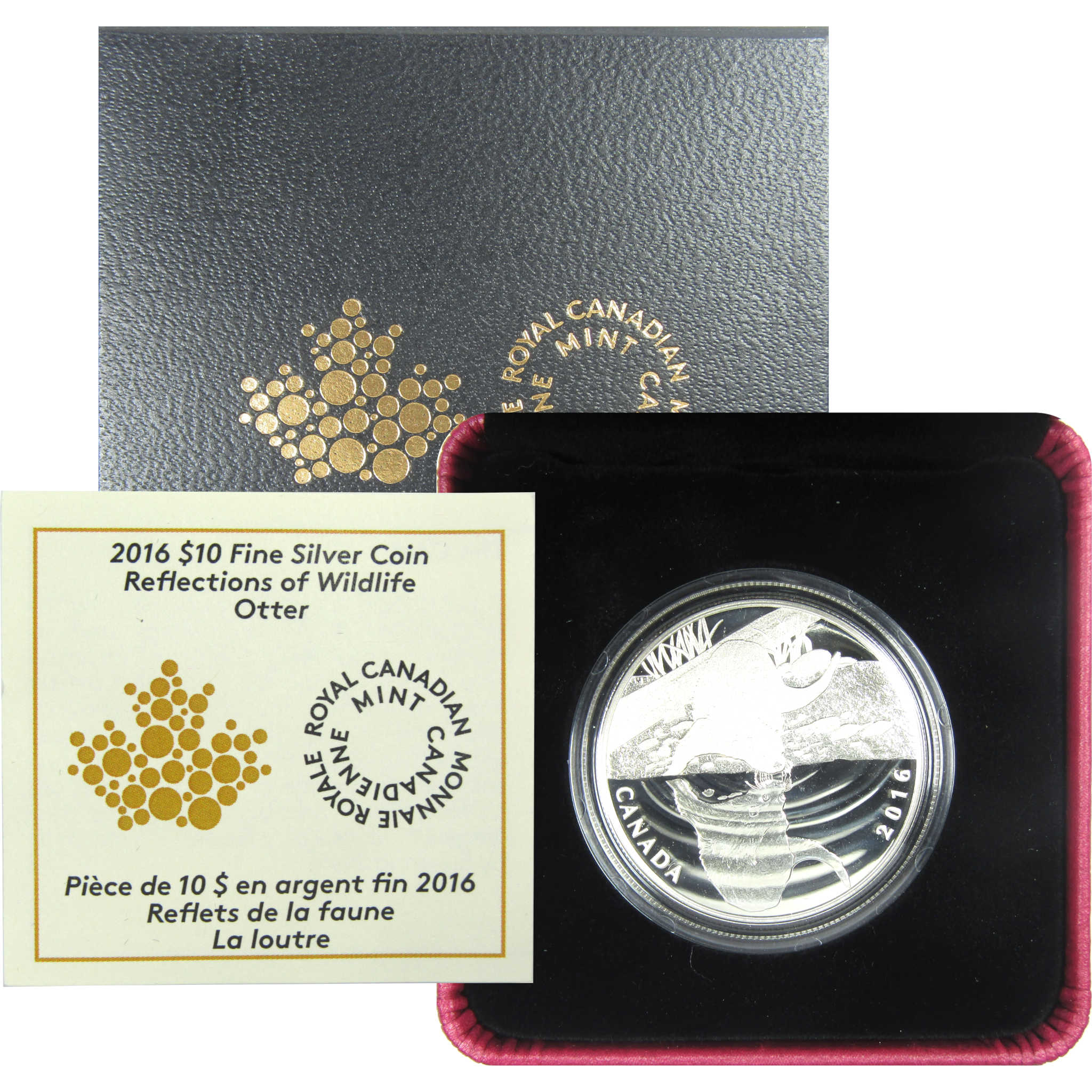 2016 Otter Canadian Wildlife $10 Coin 15.87 g .999 Silver SKU:CPC9198