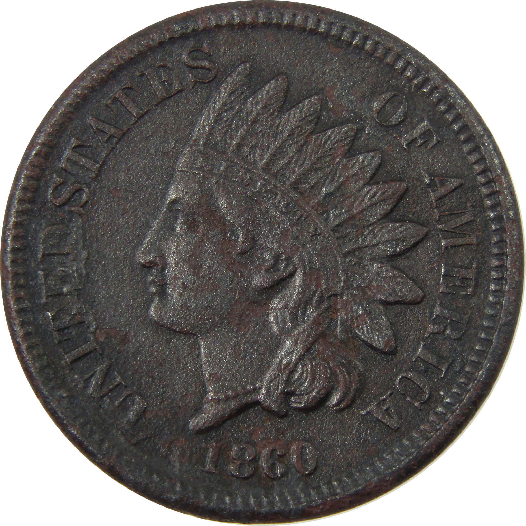 1860 Indian Head Cent XF EF Extremely Fine Details Penny SKU:CP1245