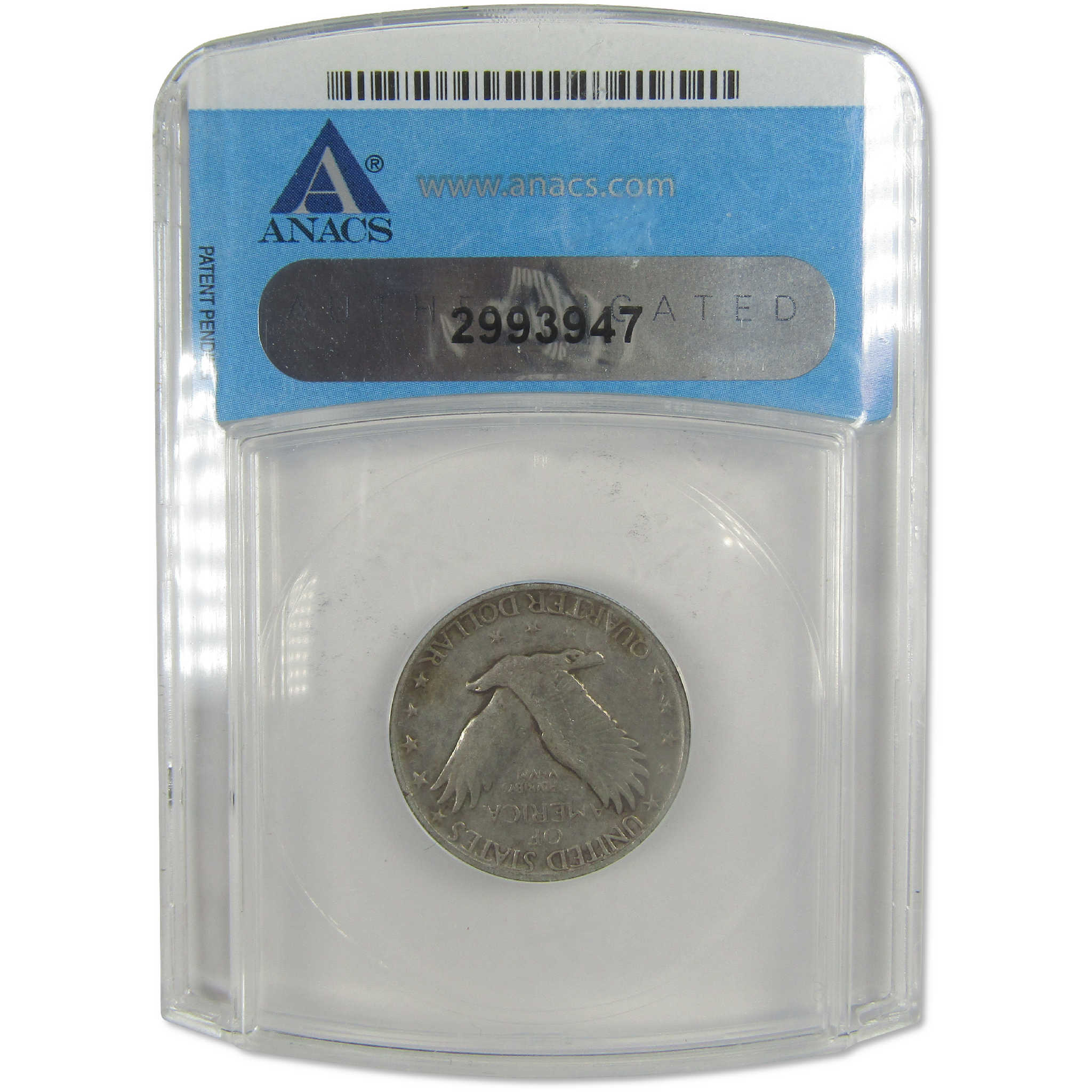 1919 S Standing Liberty Quarter EF 40 ANACS Silver 25c Coin SKU:I22009