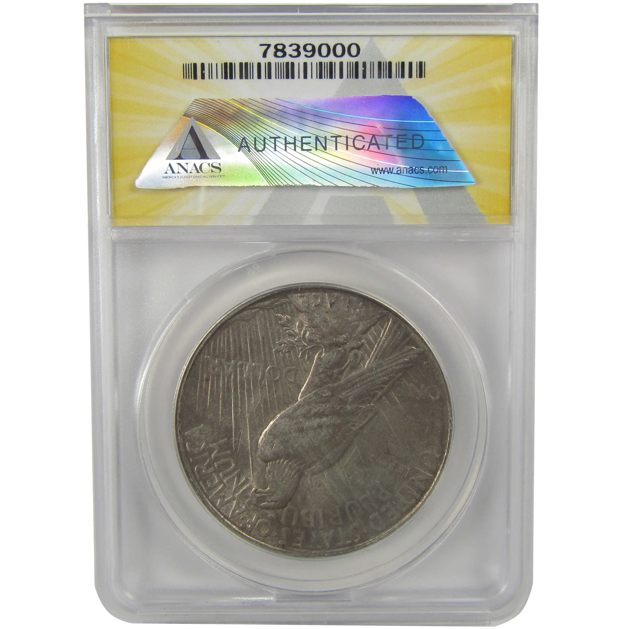 1923 D Peace Dollar AU 55 Details ANACS Silver $1 Coin SKU:I22372