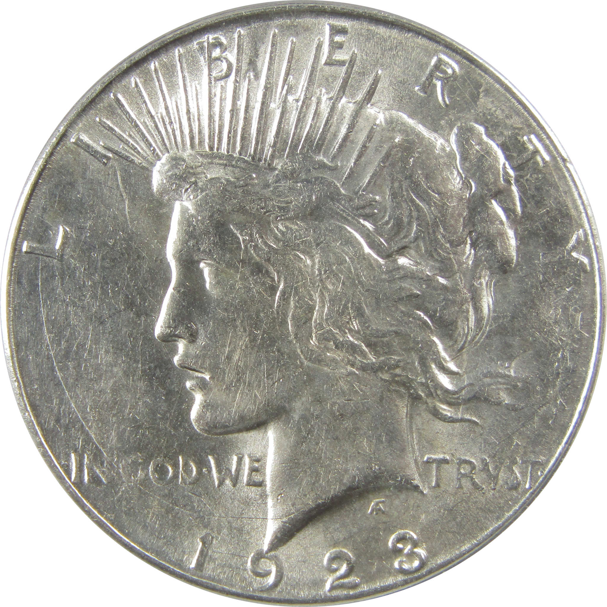 1923 S Peace Dollar AU 58 ANACS Silver $1 Coin SKU:I22162