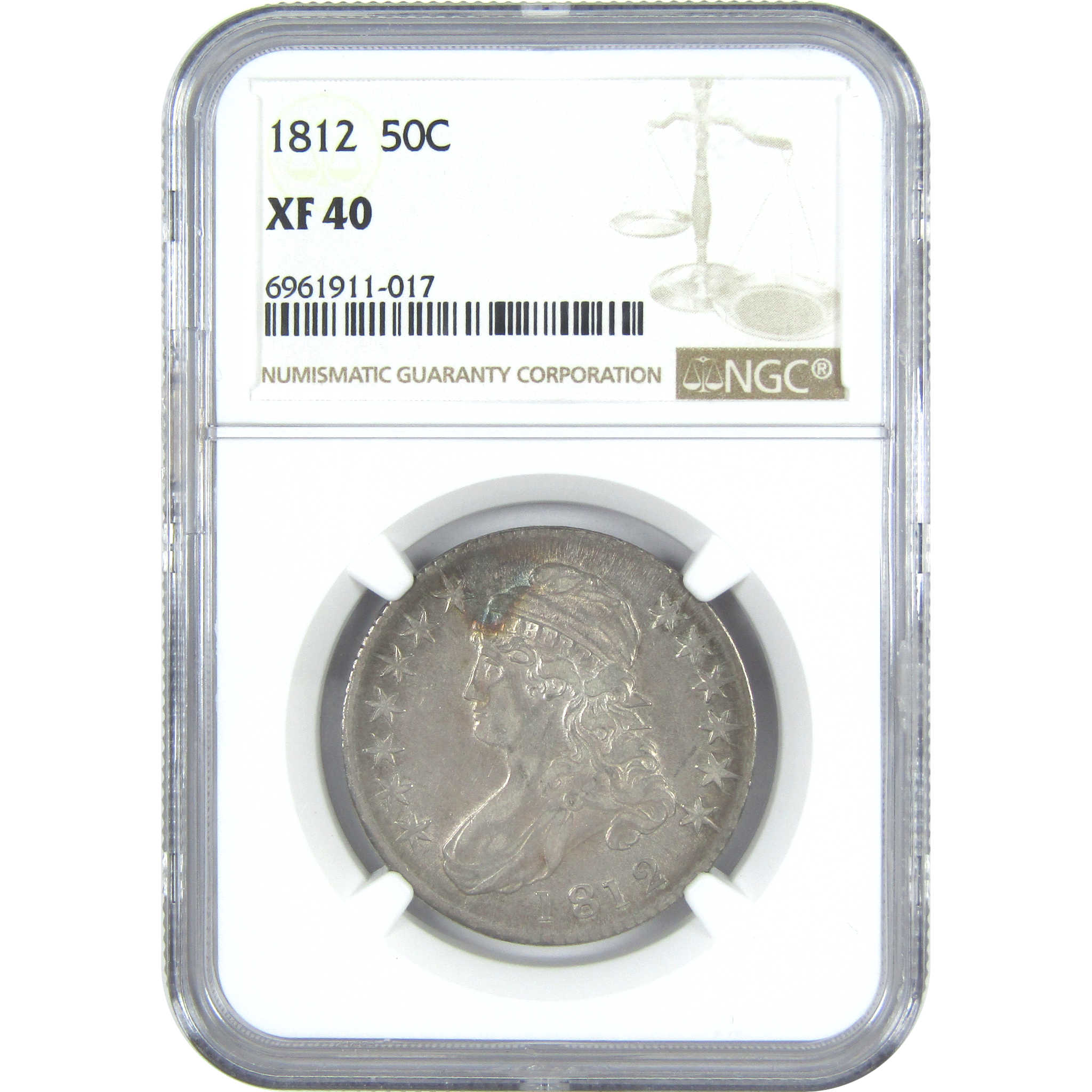 1812 Capped Bust Half Dollar XF 40 NGC Silver 50c Coin SKU:I15362