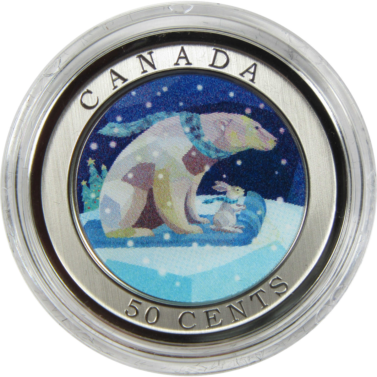 2023 Canada Holiday Sledding Half Dollar Lenticular Coin Uncirculated