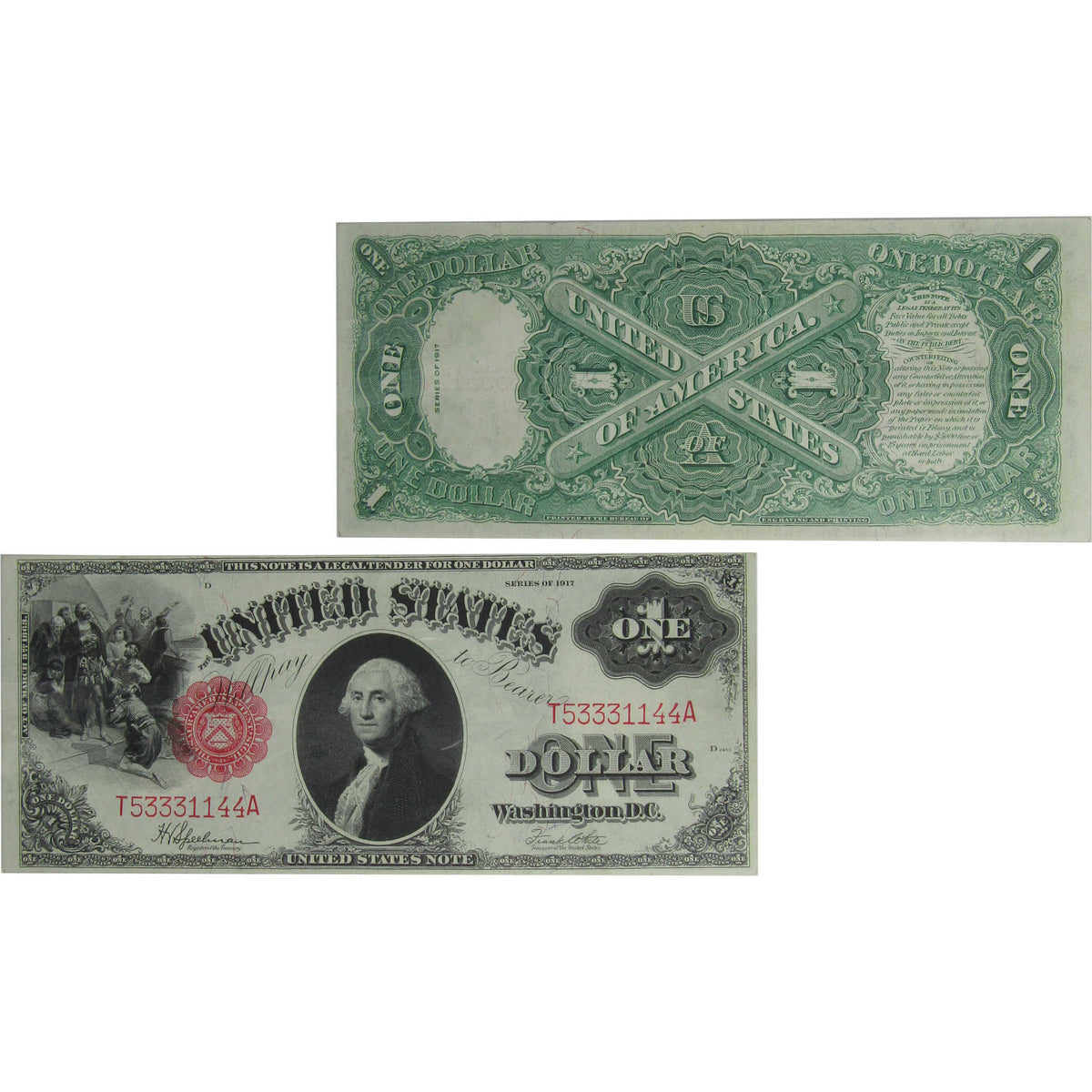 1917 $1 Legal Tender Note Fr 39 Extremely Fine 45 EPQ PMG Currency
