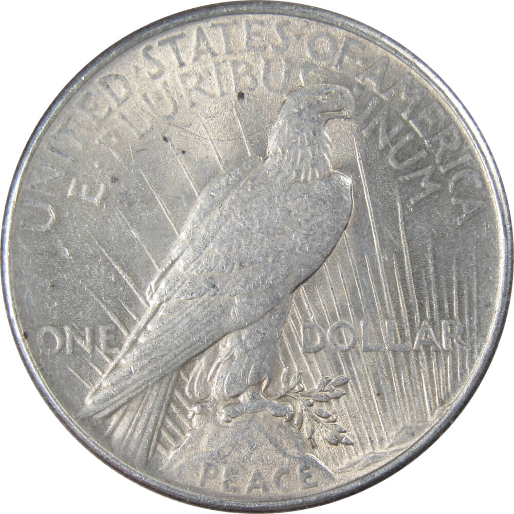 1924 Peace Dollar AU About Uncirculated Silver $1 Coin Collectible