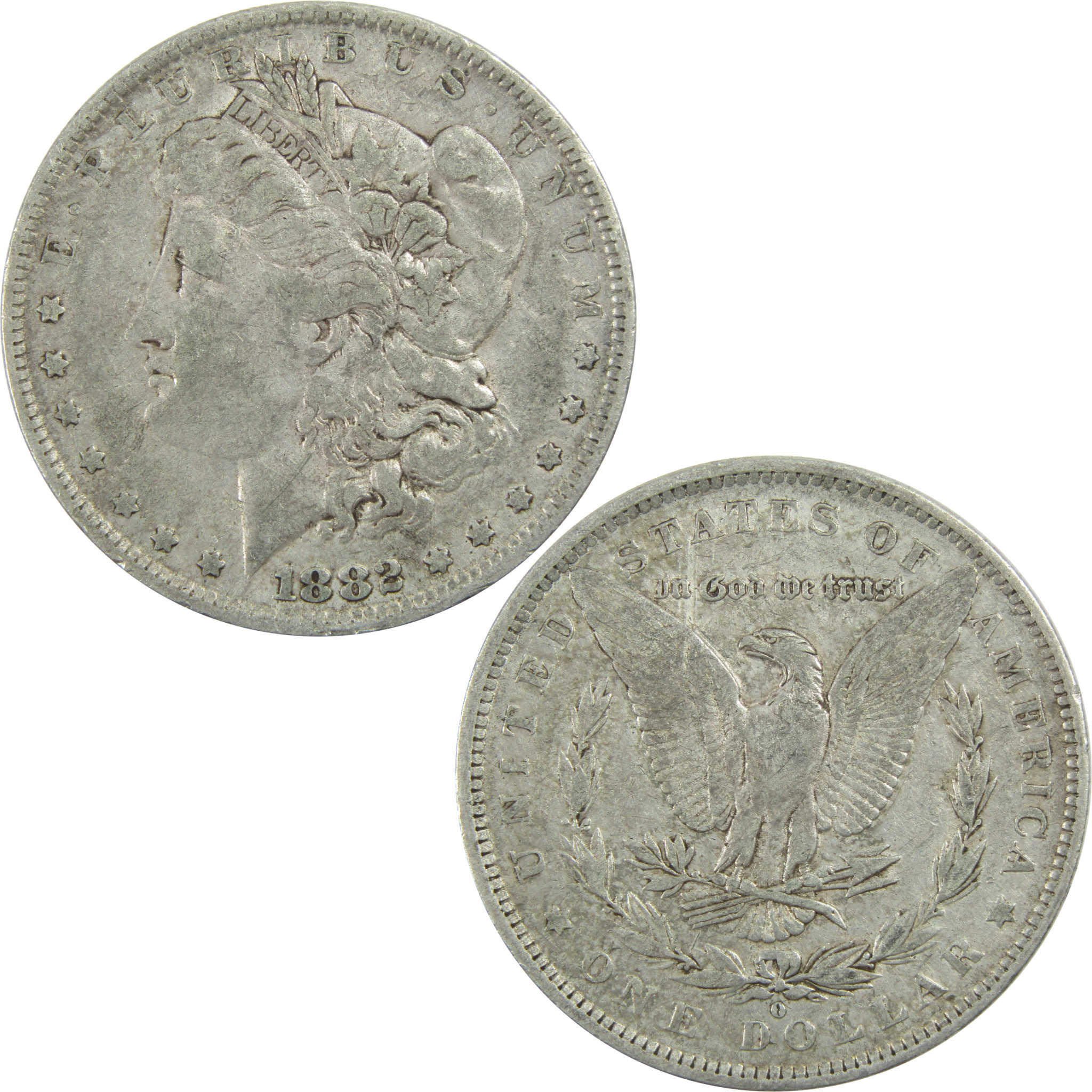 1882 O/S Morgan Dollar VF Very Fine Silver $1 Coin SKU:I13605 - Morgan coin - Morgan silver dollar - Morgan silver dollar for sale - Profile Coins &amp; Collectibles