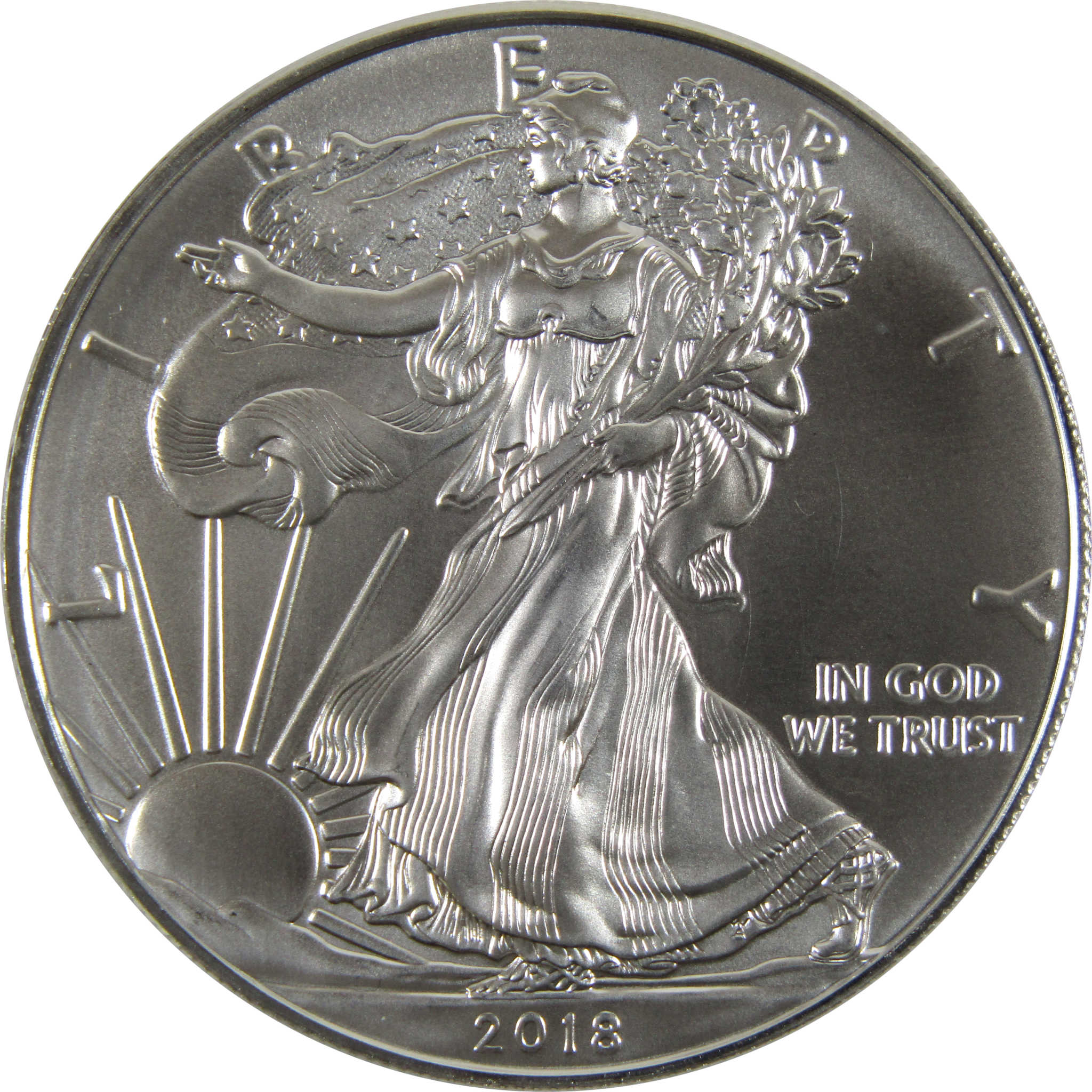 2018 American Eagle BU Uncirculated 1 oz .999 Silver Bullion $1 Coin