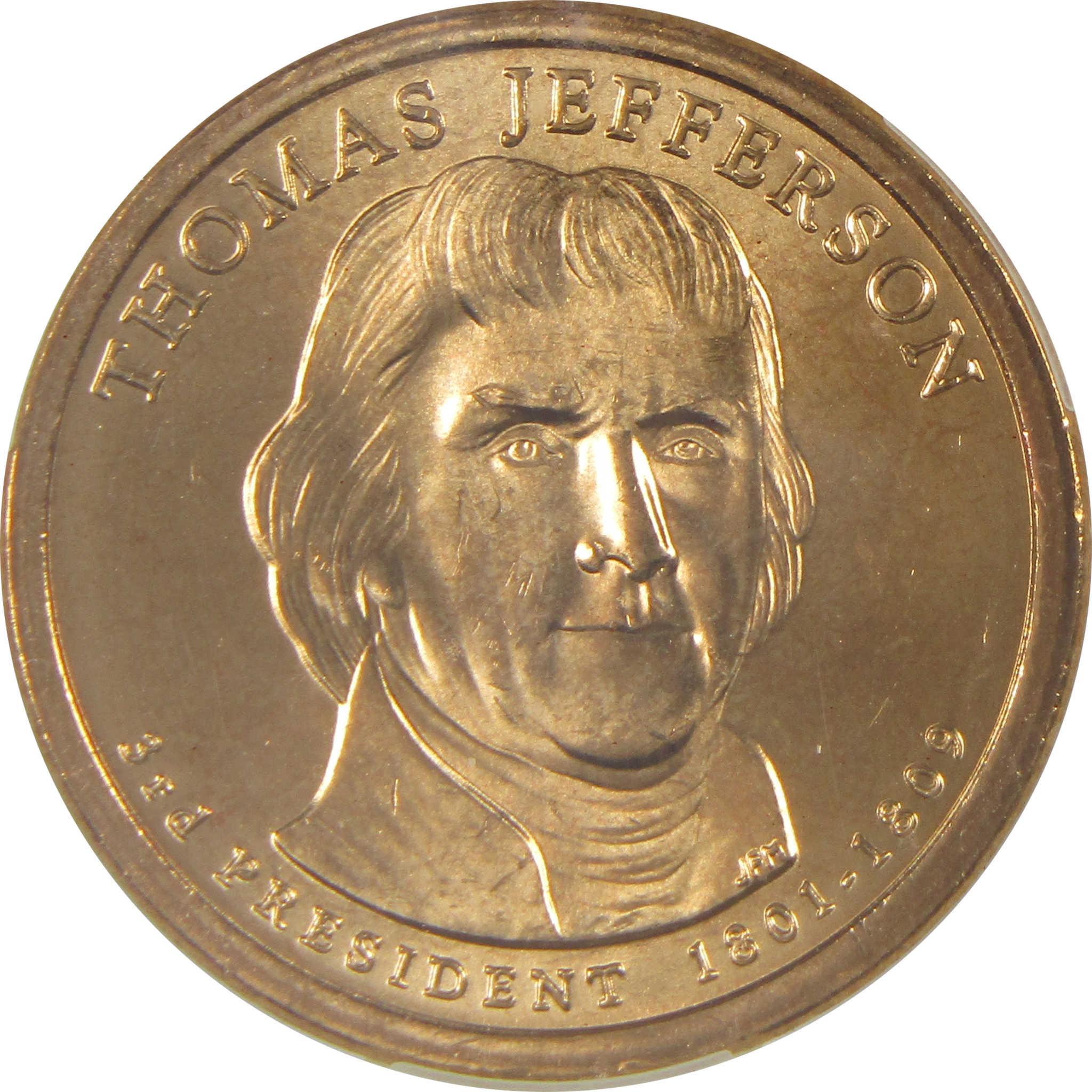 2007 P Thomas Jefferson Presidential Dollar MS 67 ICG SKU:CPC0019