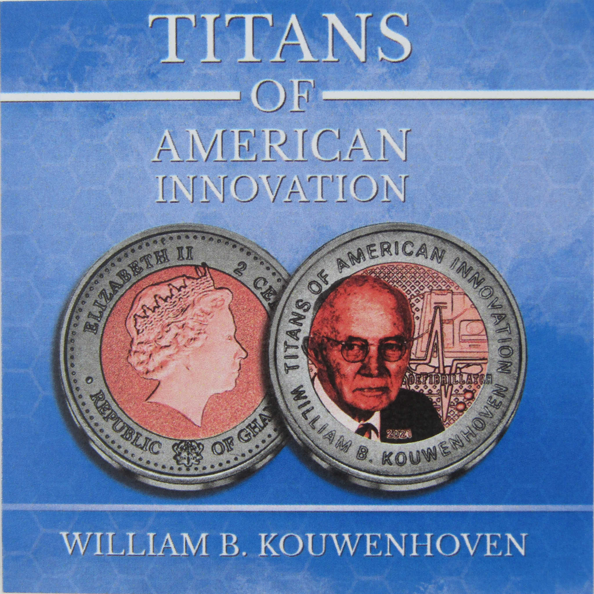 2021 Kouwenhoven Titans of Innovation 2 Cedi Uncirculated Titanium