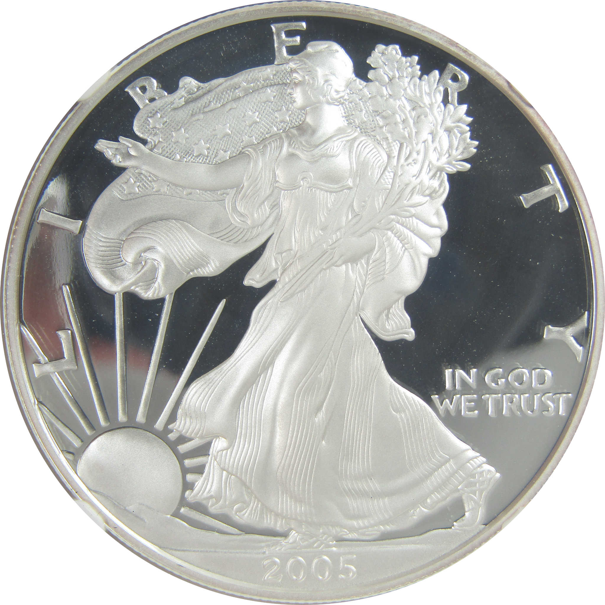 2005 W American Silver Eagle PF 70 UCAM NGC Proof $1 SKU:CPC9460