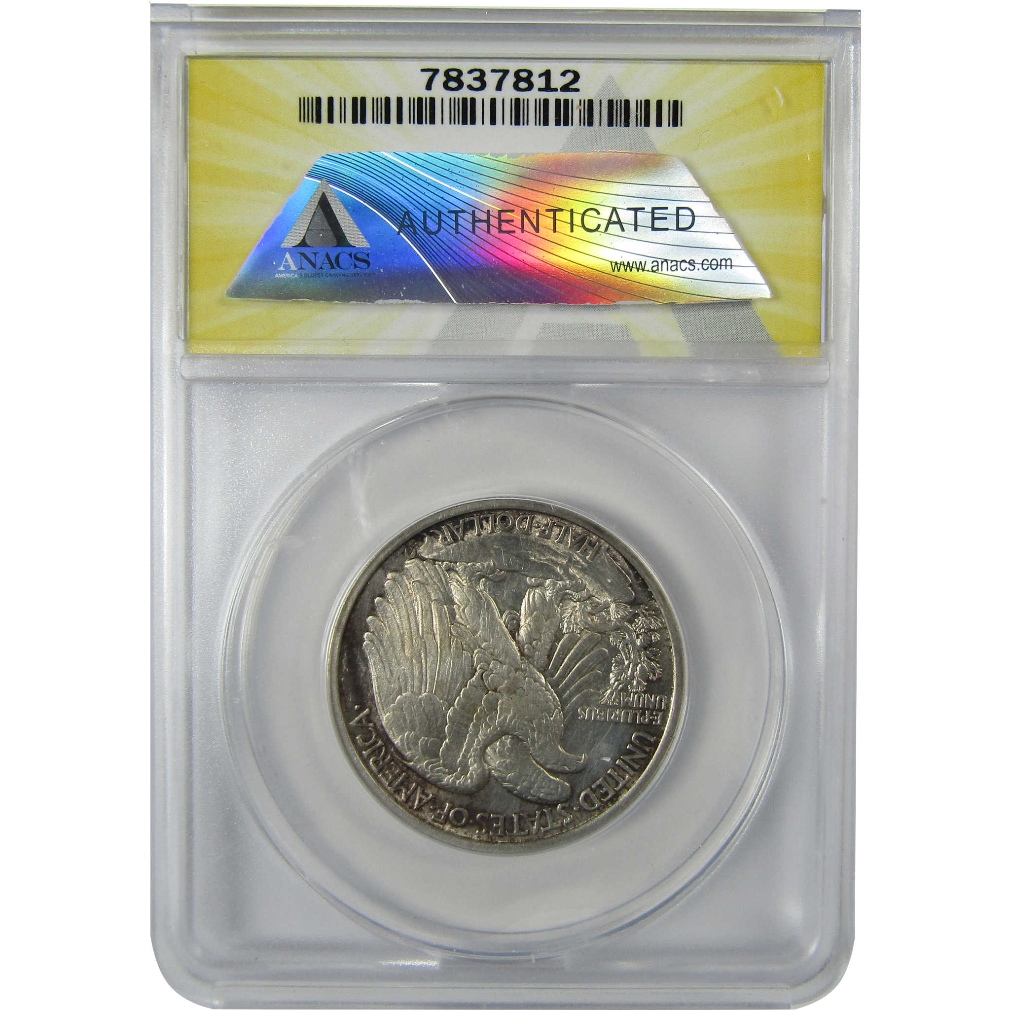 1916 Liberty Walking Silver Half Dollar AU 50 Details ANACS SKU:CP580