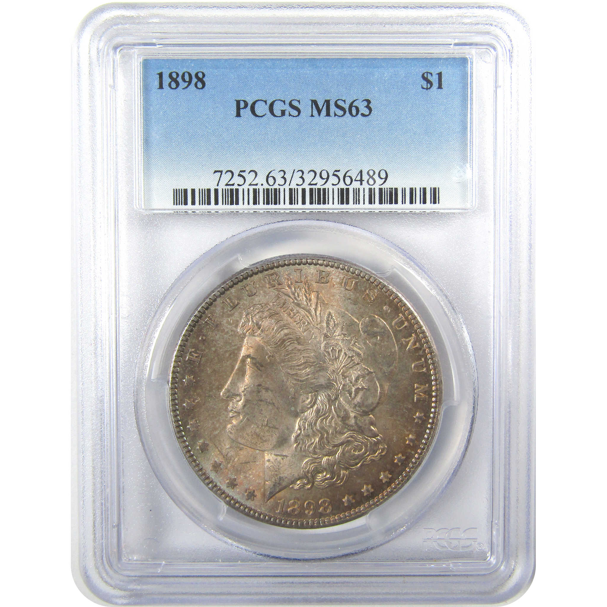1898 Morgan Dollar MS 63 PCGS Silver Uncirculated Toned SKU:I21017