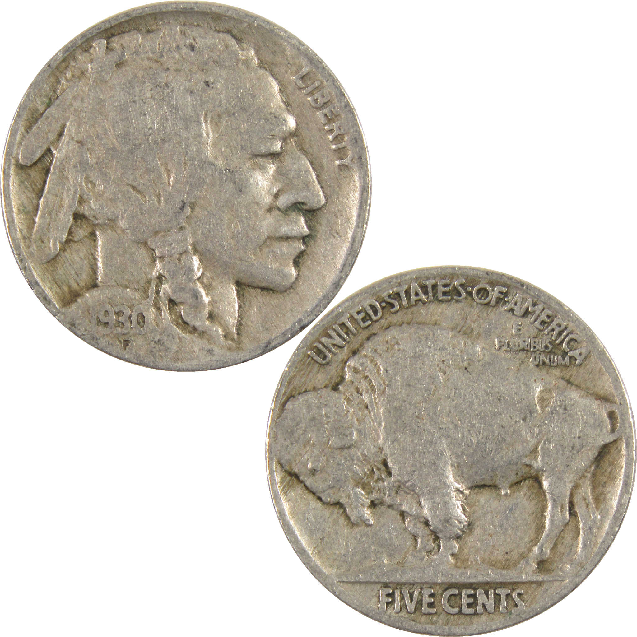 1930 Indian Head Buffalo Nickel G Good 5c Coin