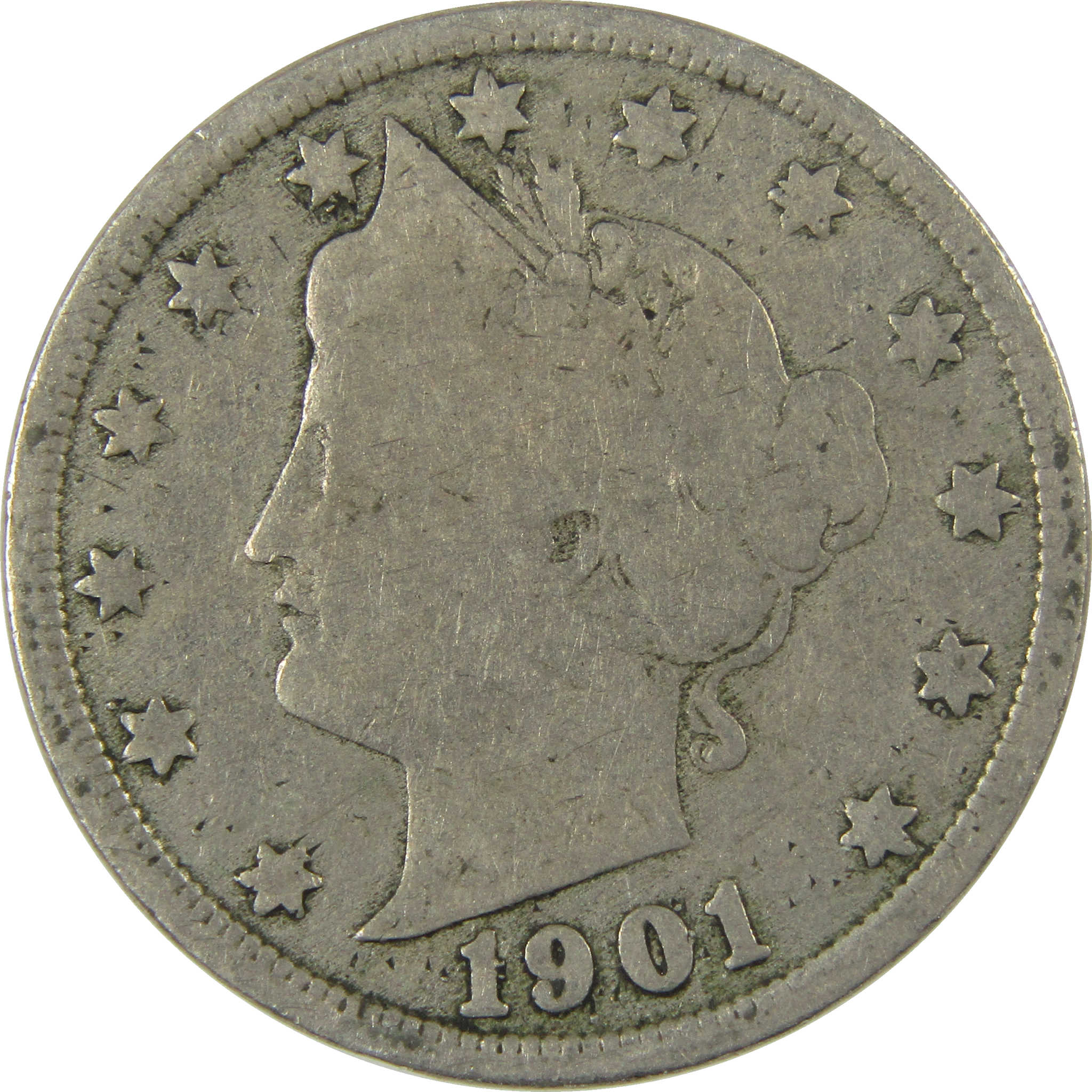 1901 Liberty Head V Nickel G Good 5c Coin SKU:I27212
