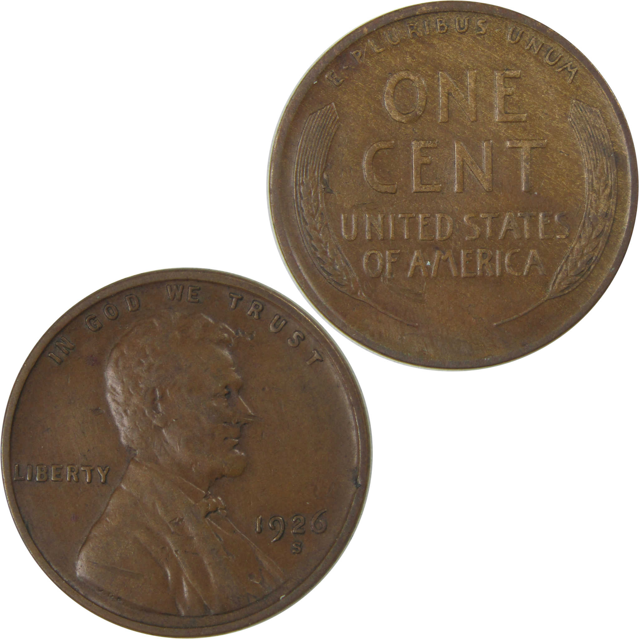 1926 S Lincoln Wheat Cent VF Very Fine Penny 1c Coin SKU:I23864