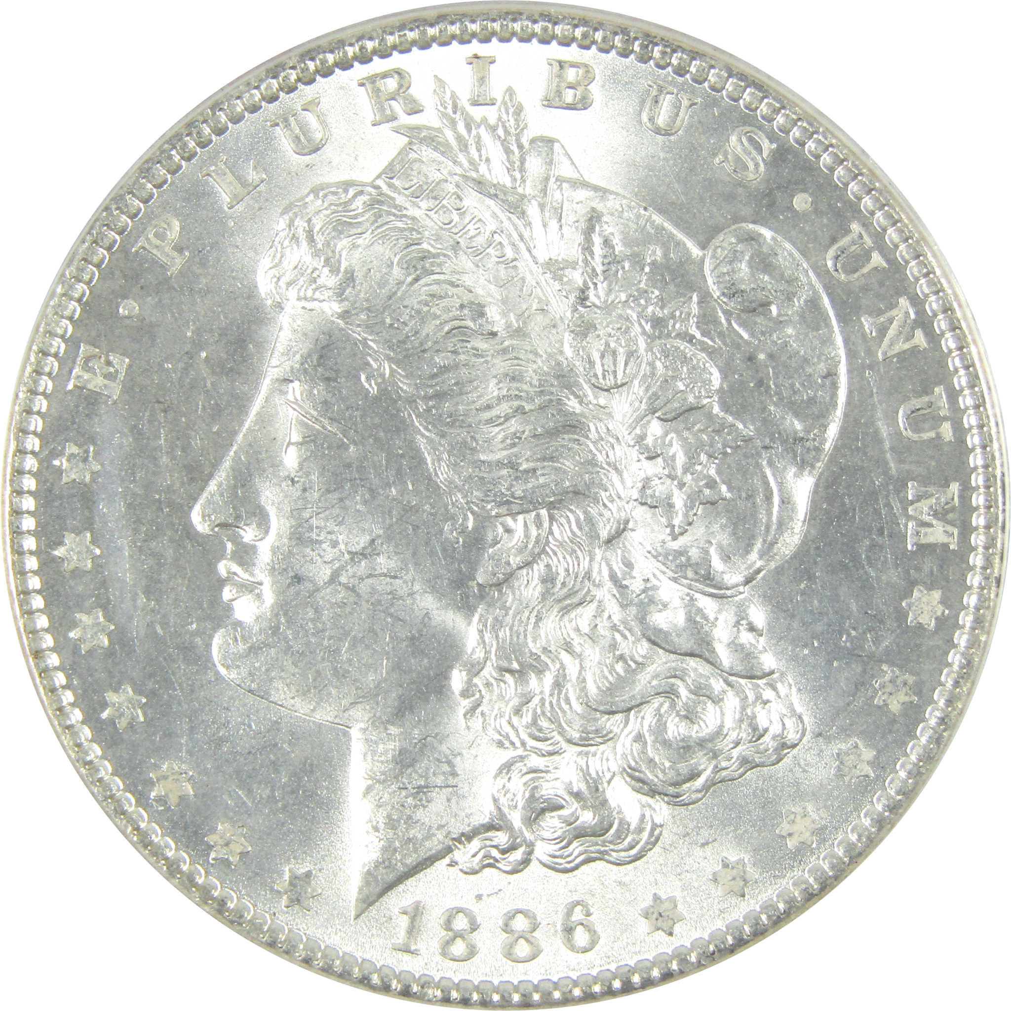 1886 Morgan Dollar MS 60 ANACS Silver $1 Uncirculated Coin SKU:I15033 - Morgan coin - Morgan silver dollar - Morgan silver dollar for sale - Profile Coins &amp; Collectibles