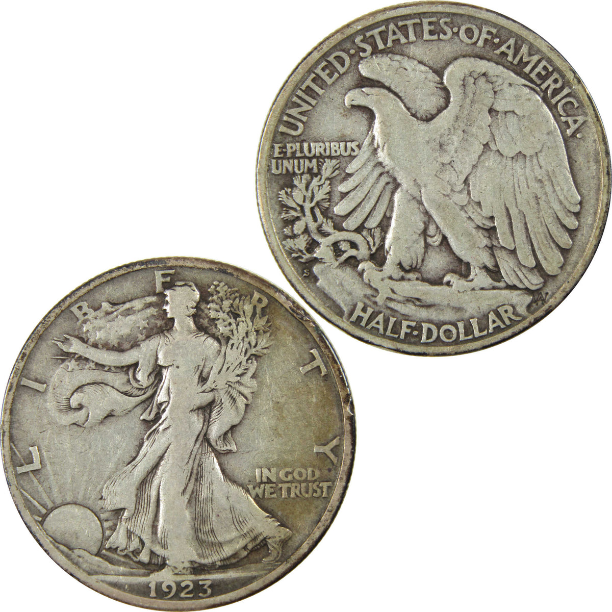 1923 S Liberty Walking Silver Half Dollar VF Very Fine Coin SKU:I28631