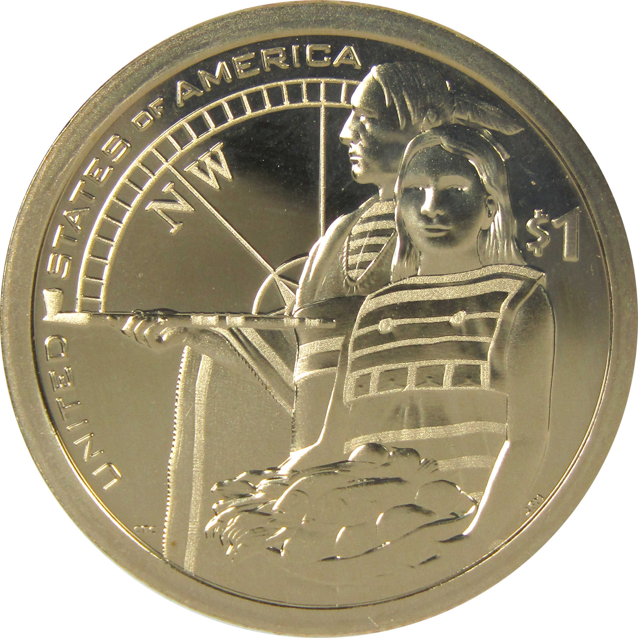 2014 S Native Hospitality Native American Dollar Choice Proof $1 Coin