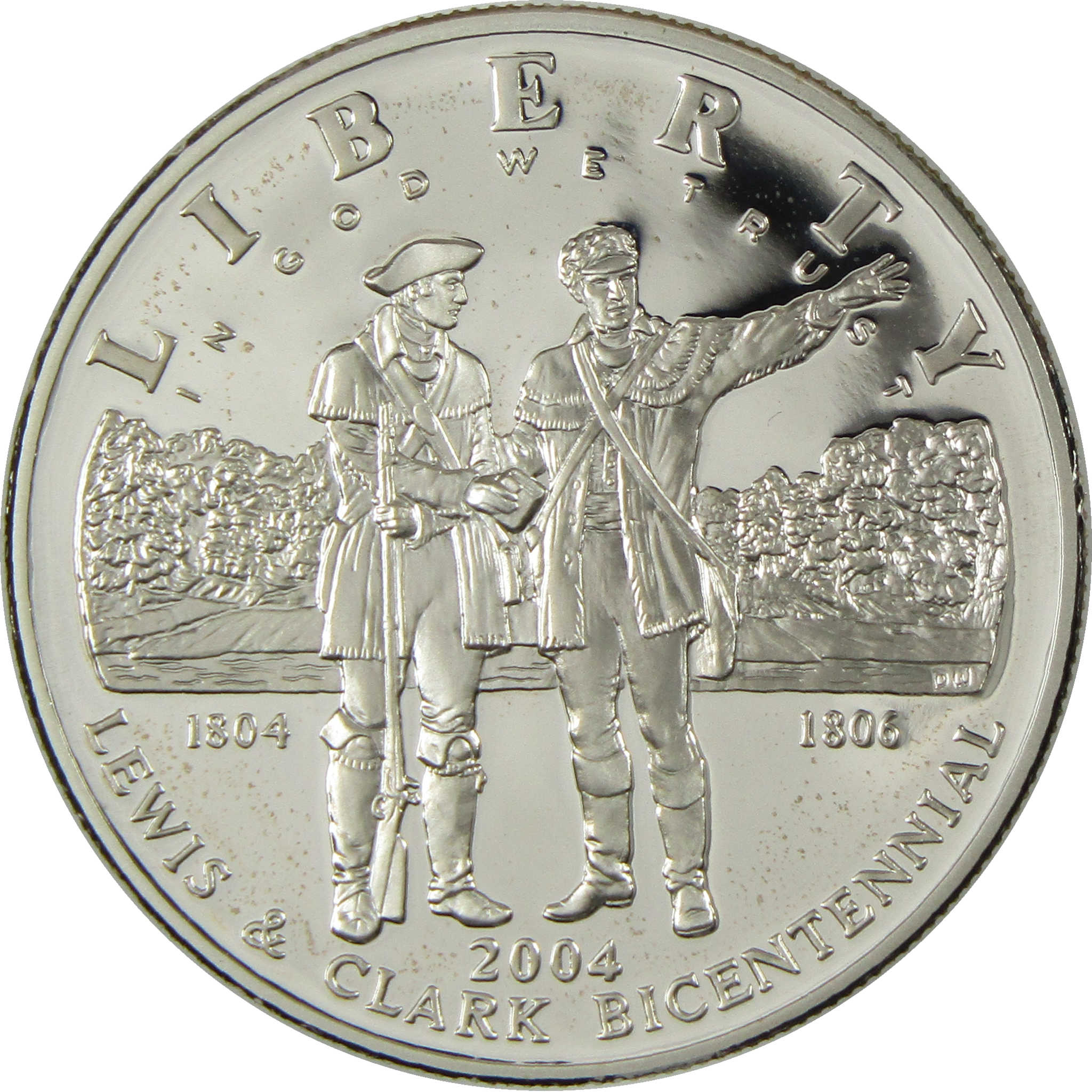 2004 P Lewis and Clark Commemorative Silver Dollar Proof $1 Coin
