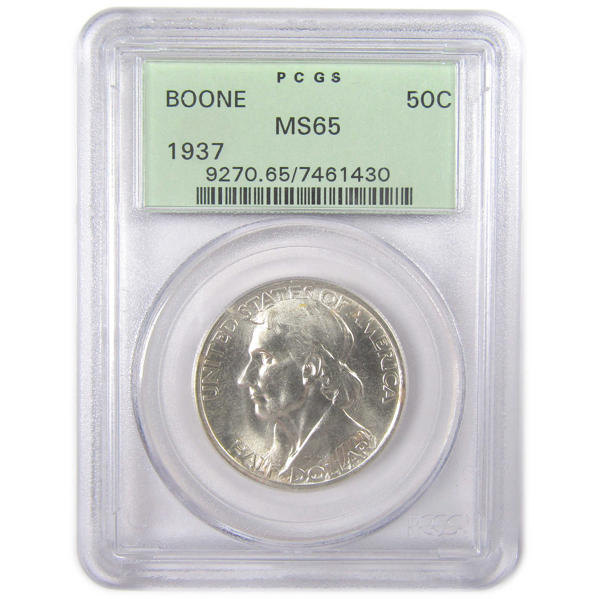 Daniel Boone Commemorative Half Dollar 1937 MS 65 PCGS SKU:I16863