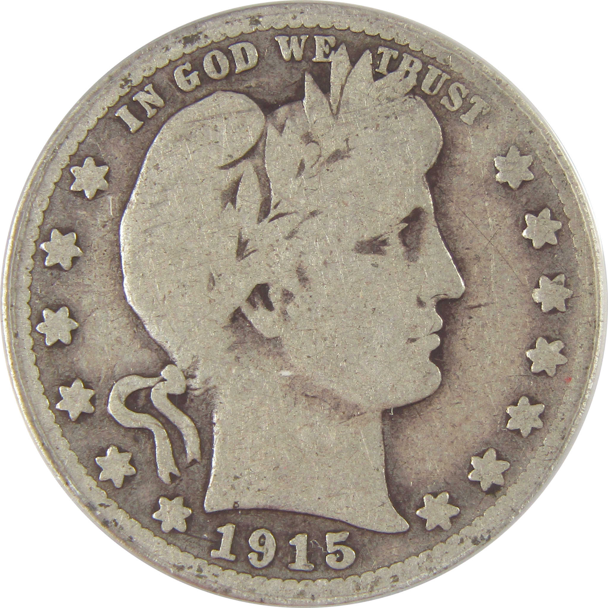 1915 S Barber Quarter AG 3 ANACS Silver 25c Coin SKU:I20224