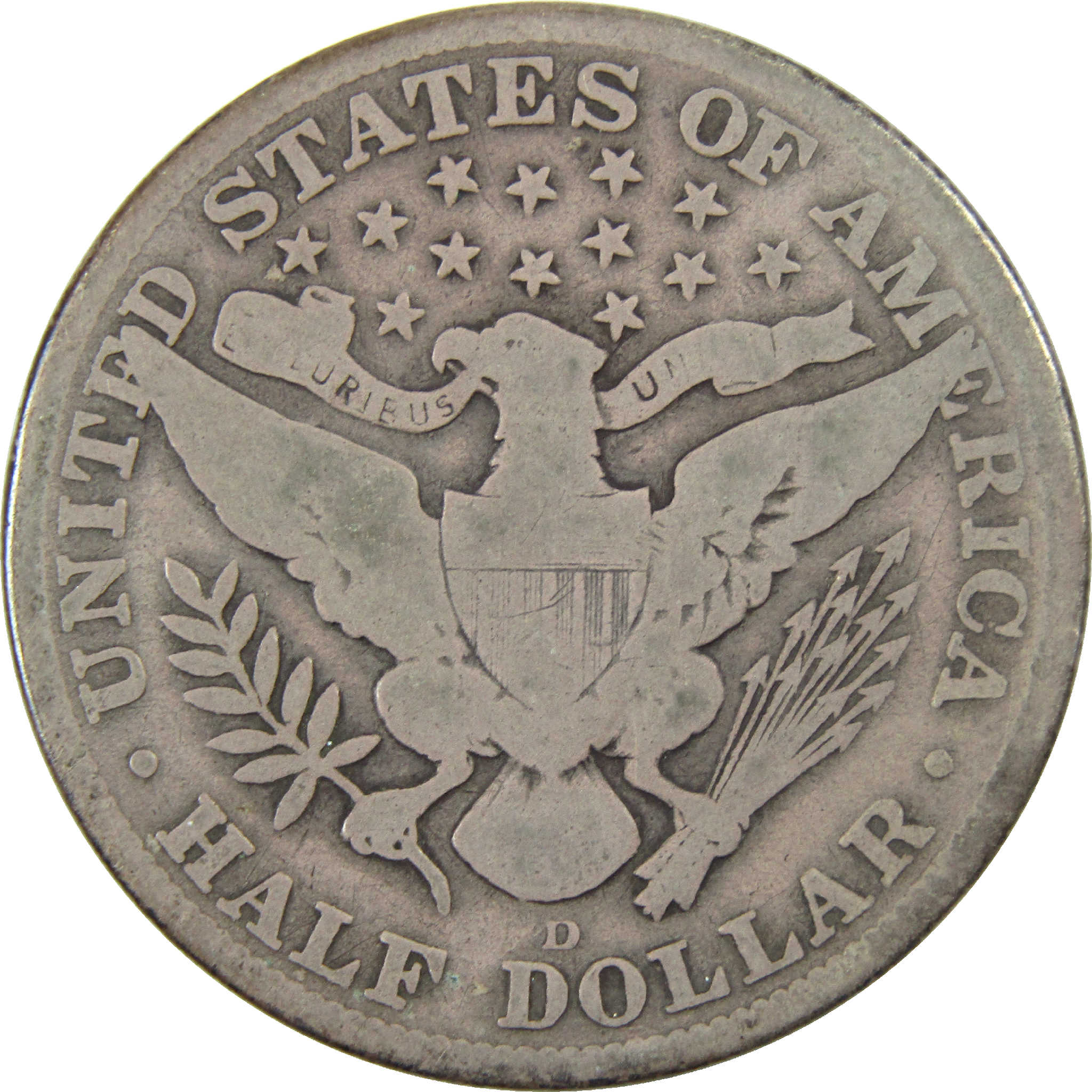 1915 D Barber Half Dollar G Good Silver 50c Coin SKU:I12220
